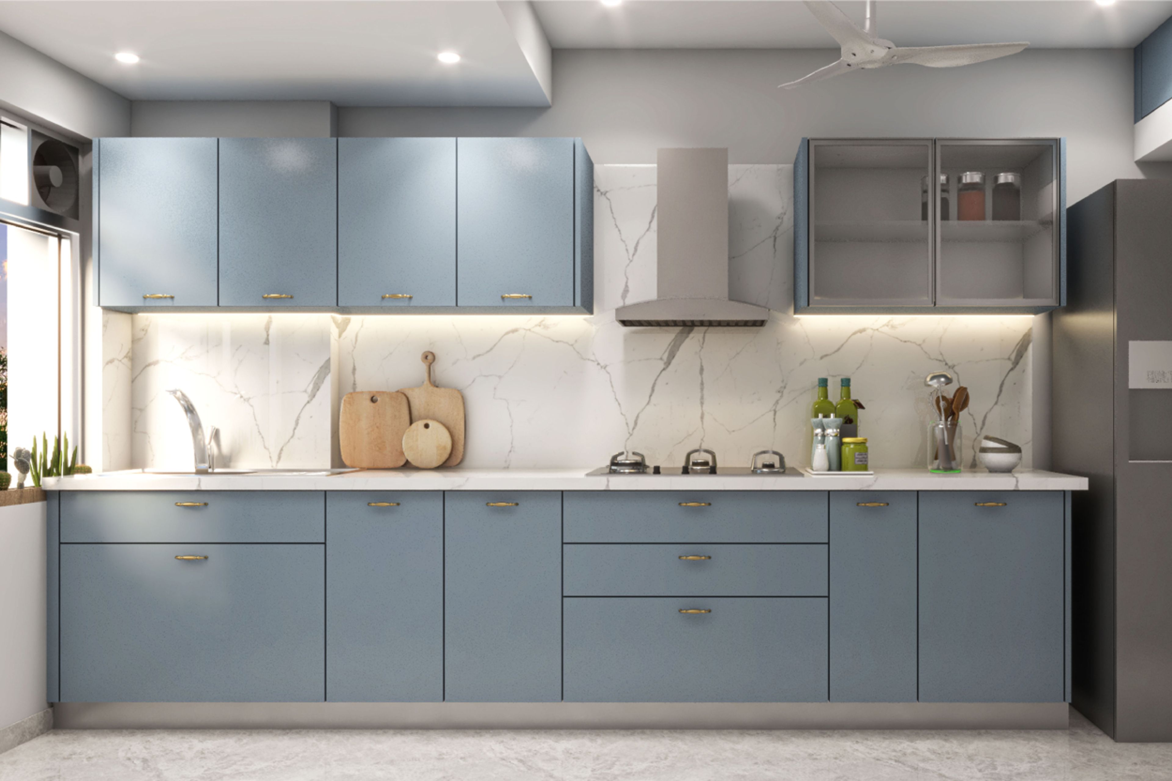 Glossy White Wall Tiles Design