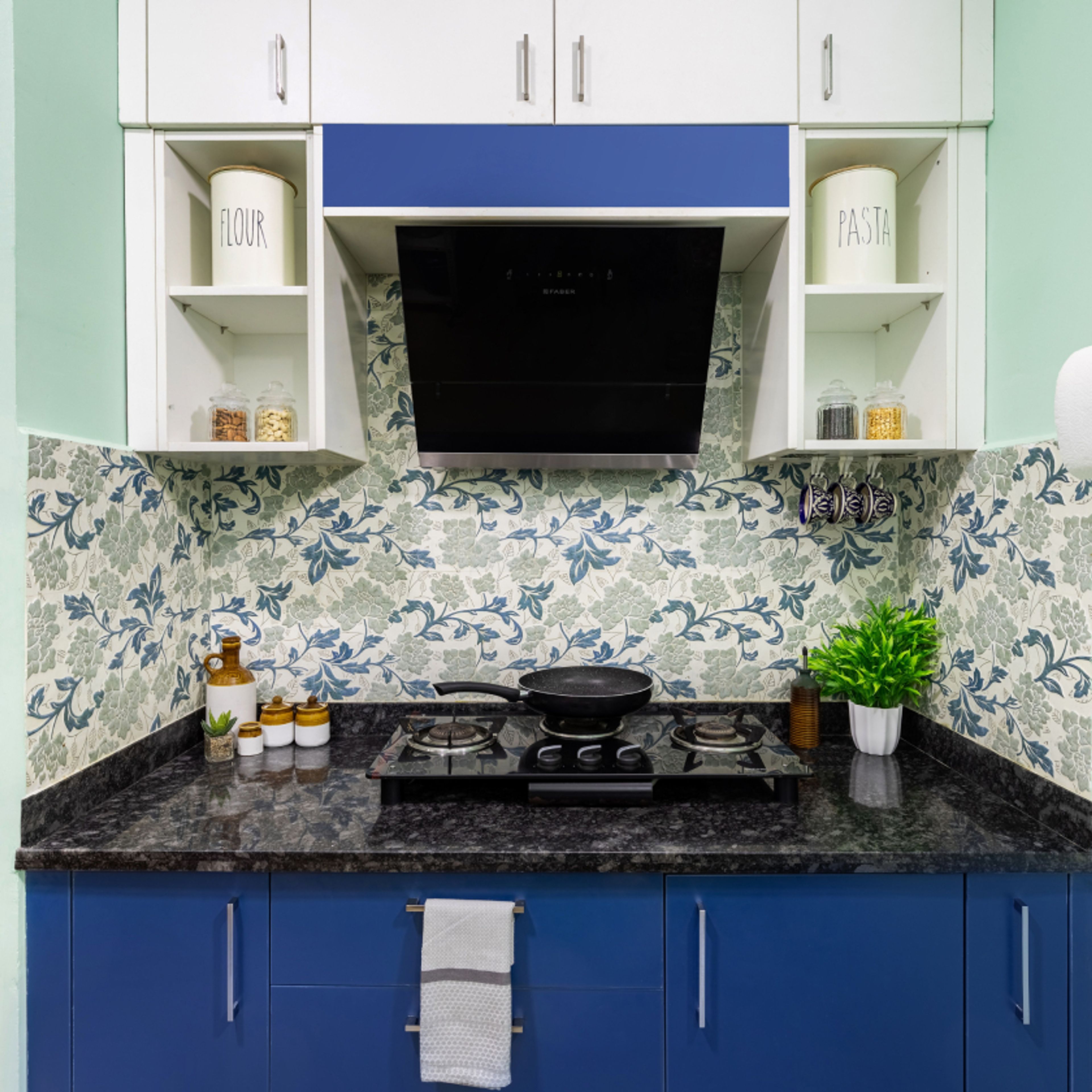Multicolour Ceramic Kitchen Tile Design With A Floral Pattern