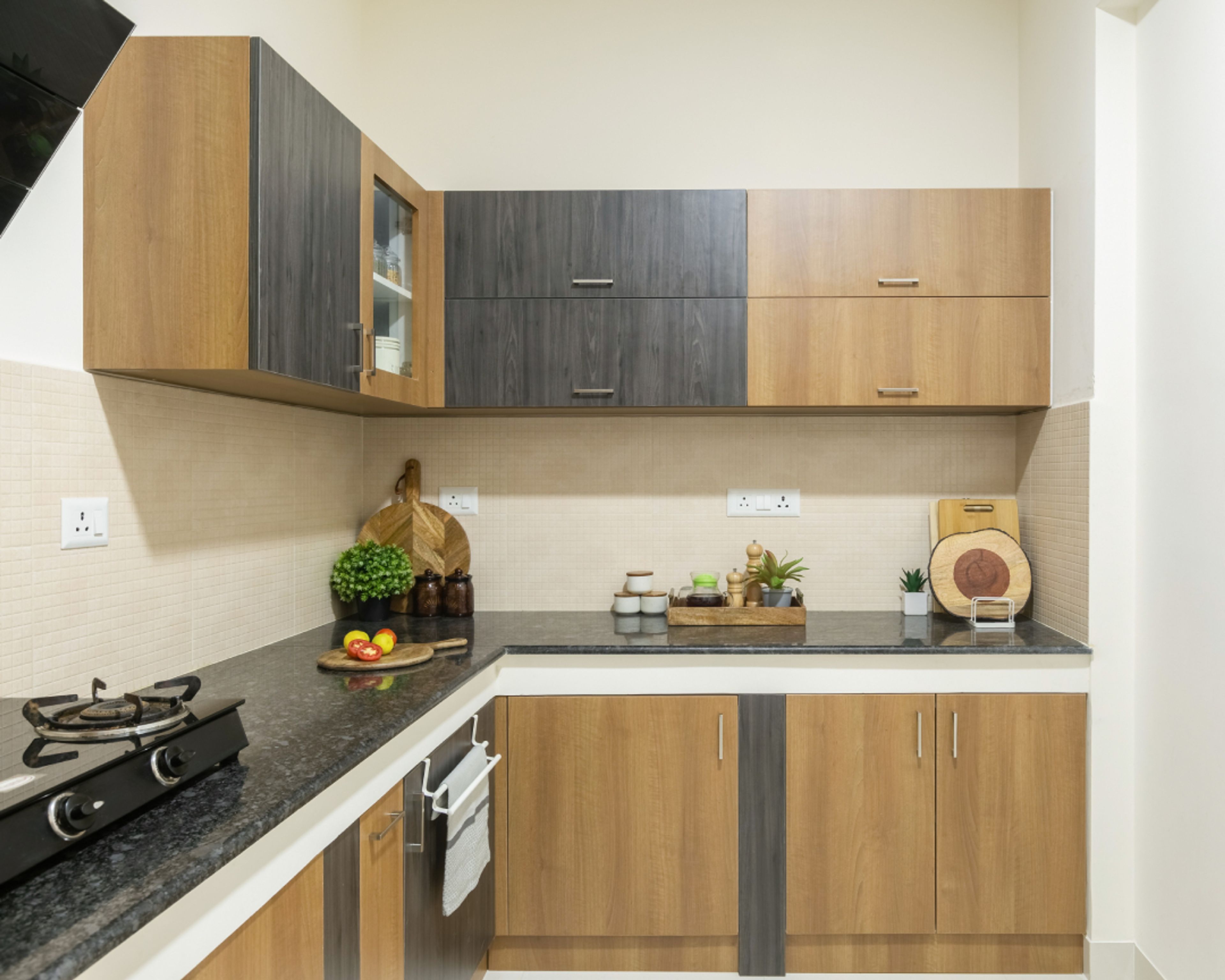 Matte Finish Beige Tiles Design