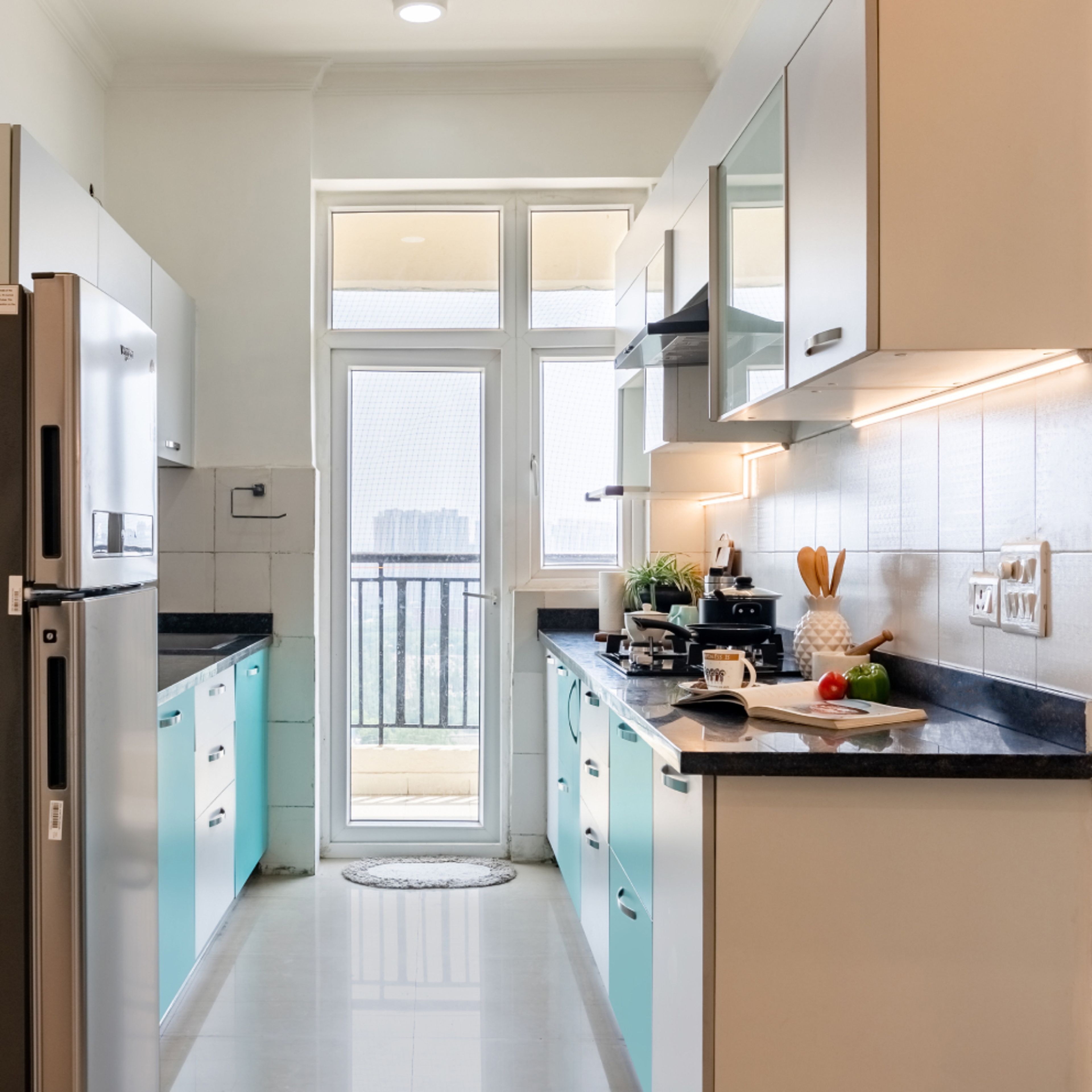 Glossy Ceramic Kitchen Tiles Design