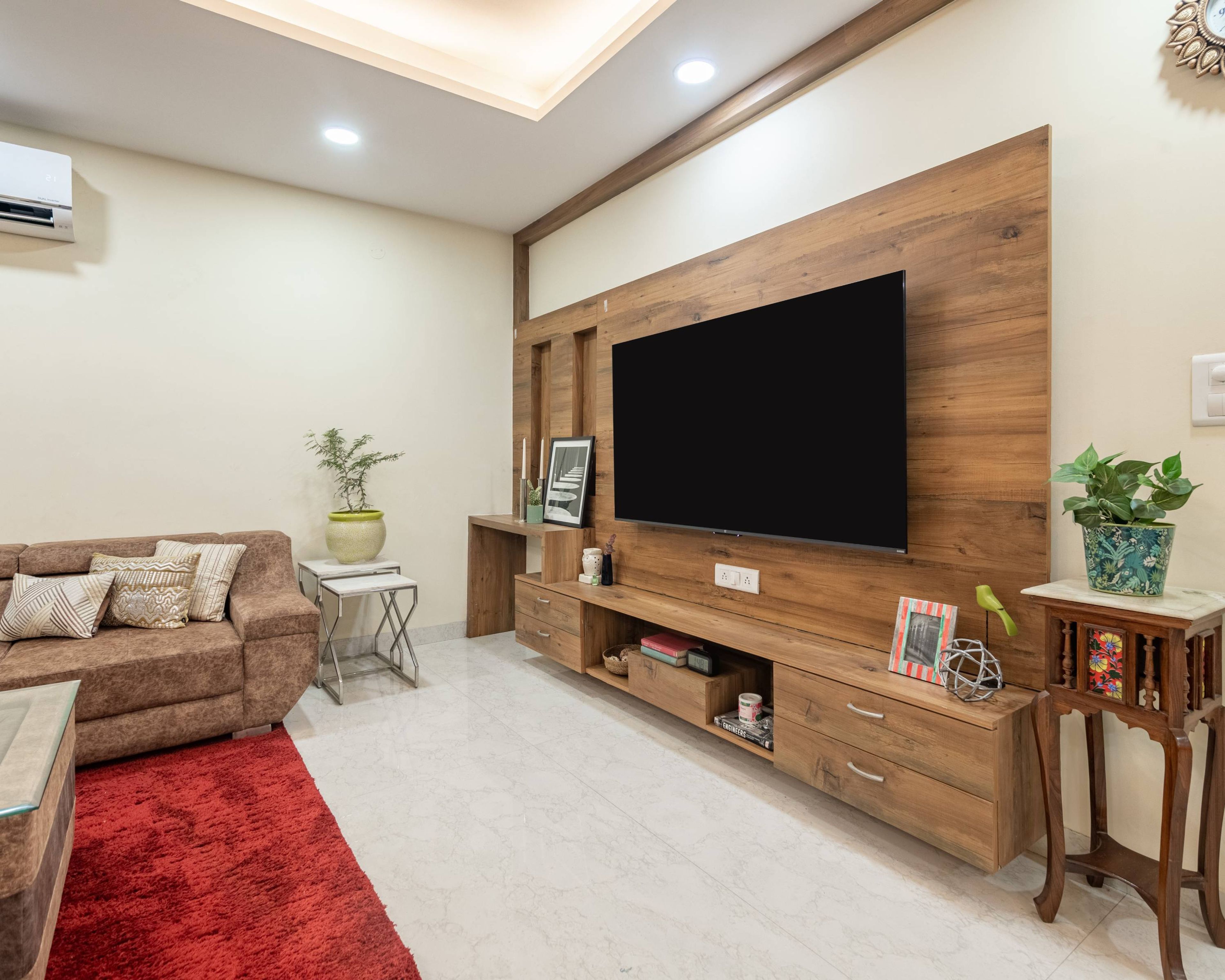 Modern TV Cabinet Design With Pullout Drawers