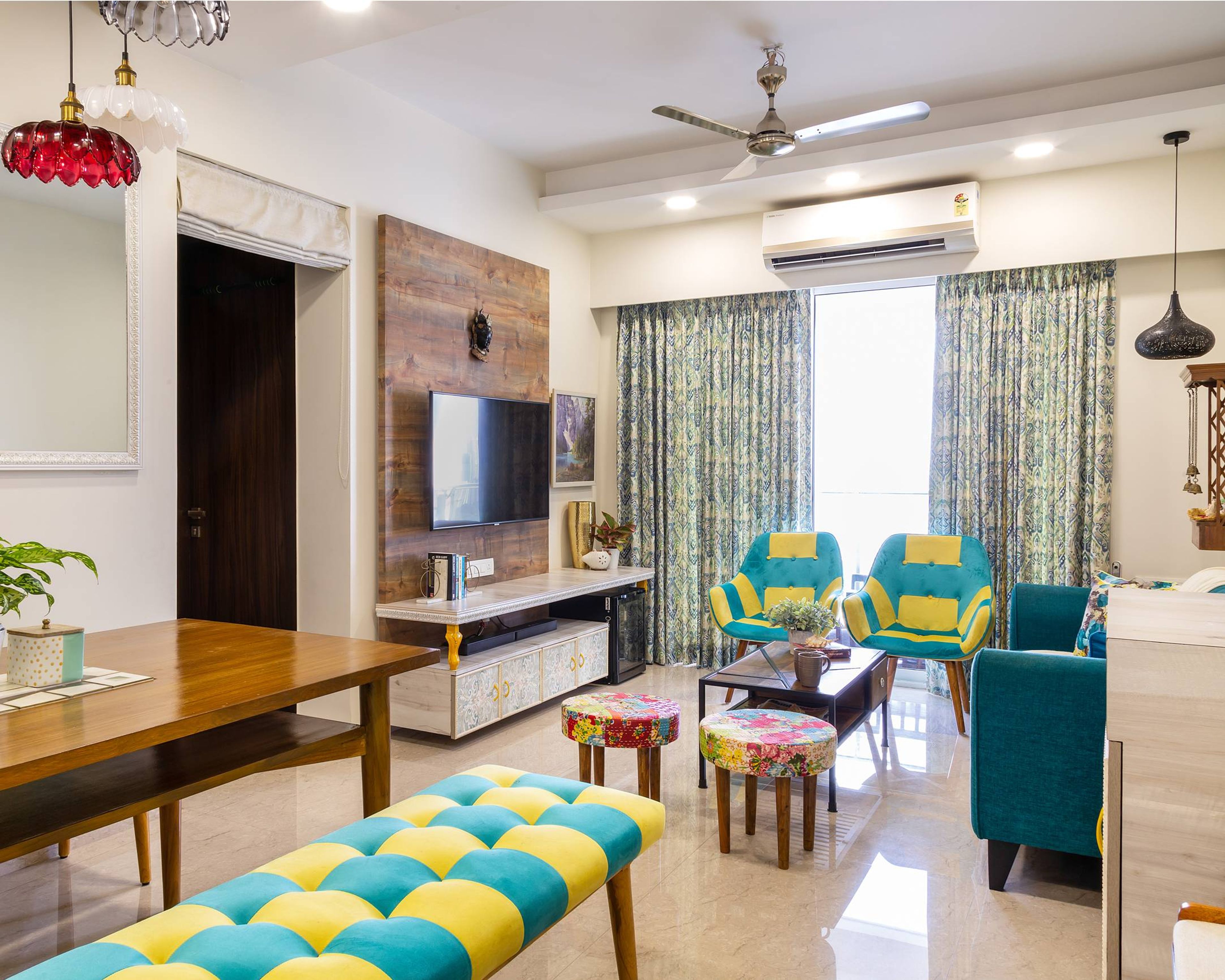 Modern TV Cabinet With A Floral Design