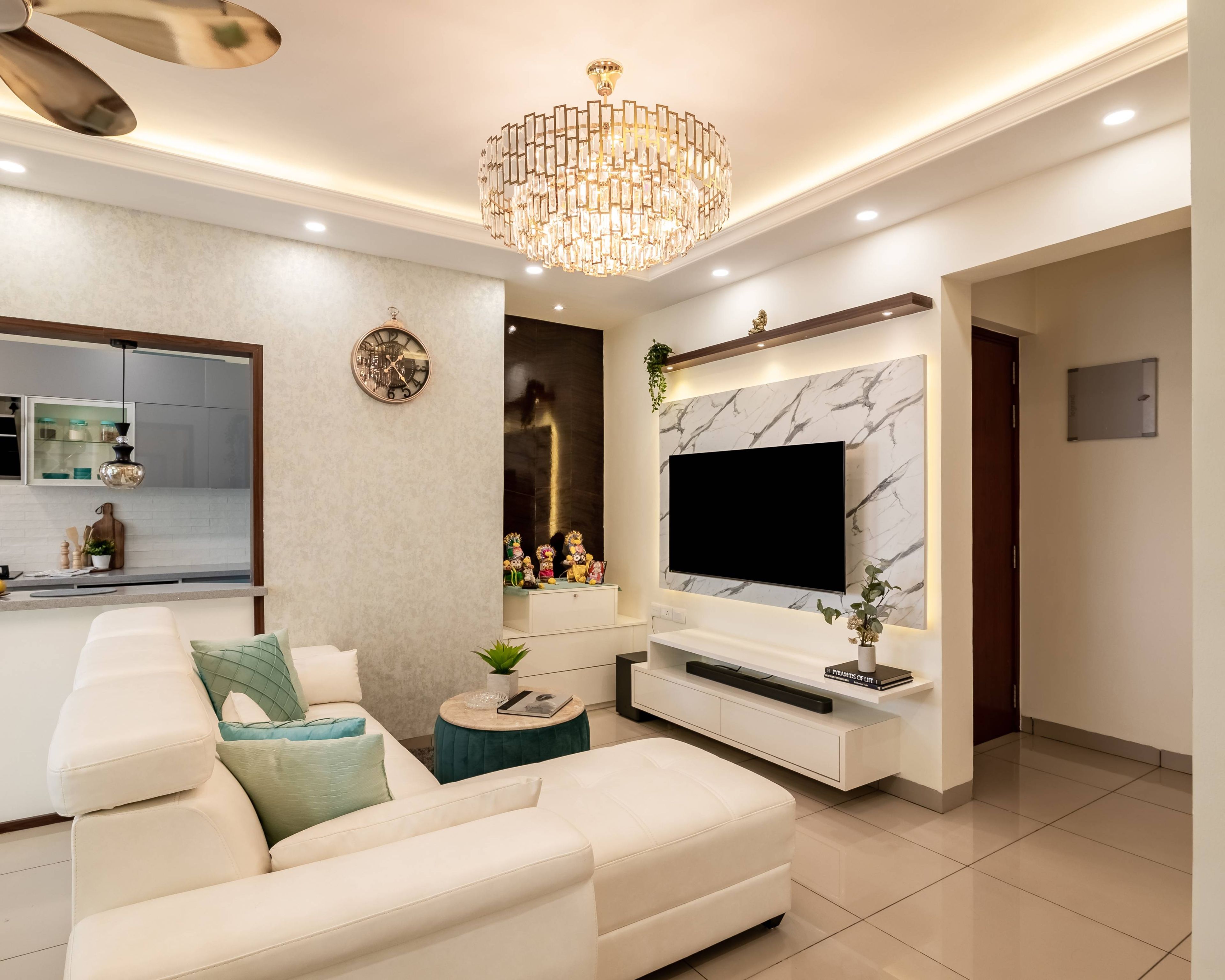 Modern White TV Unit With Adequate Storage