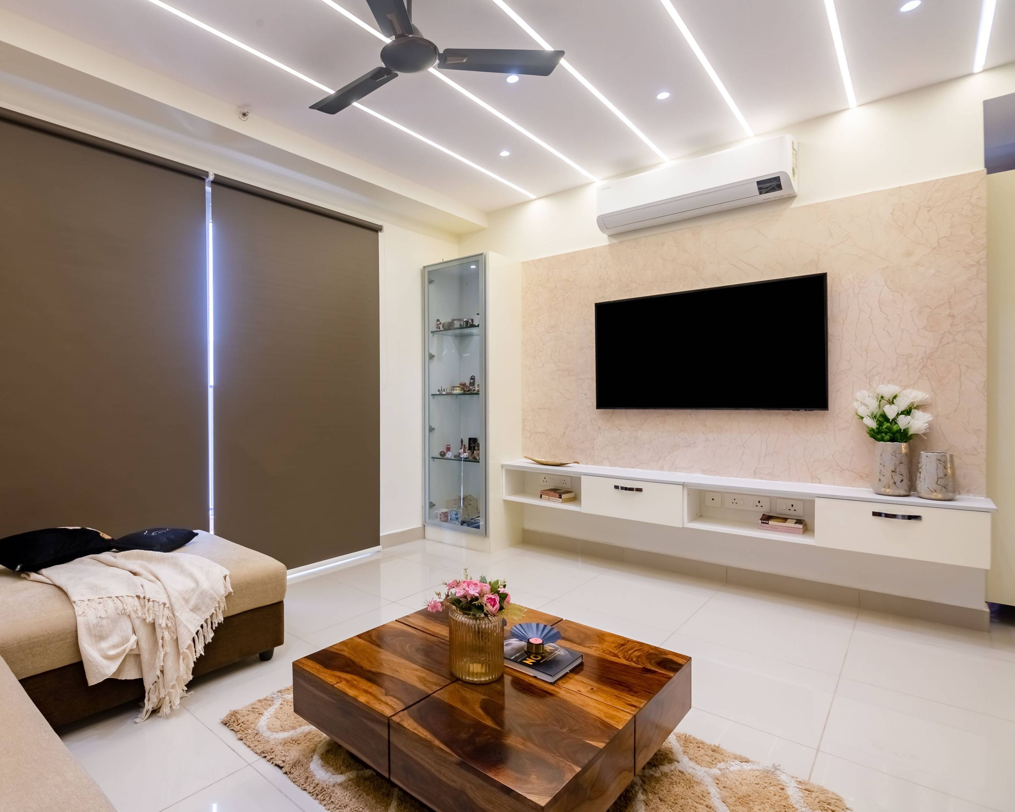 White Modern TV Unit Design