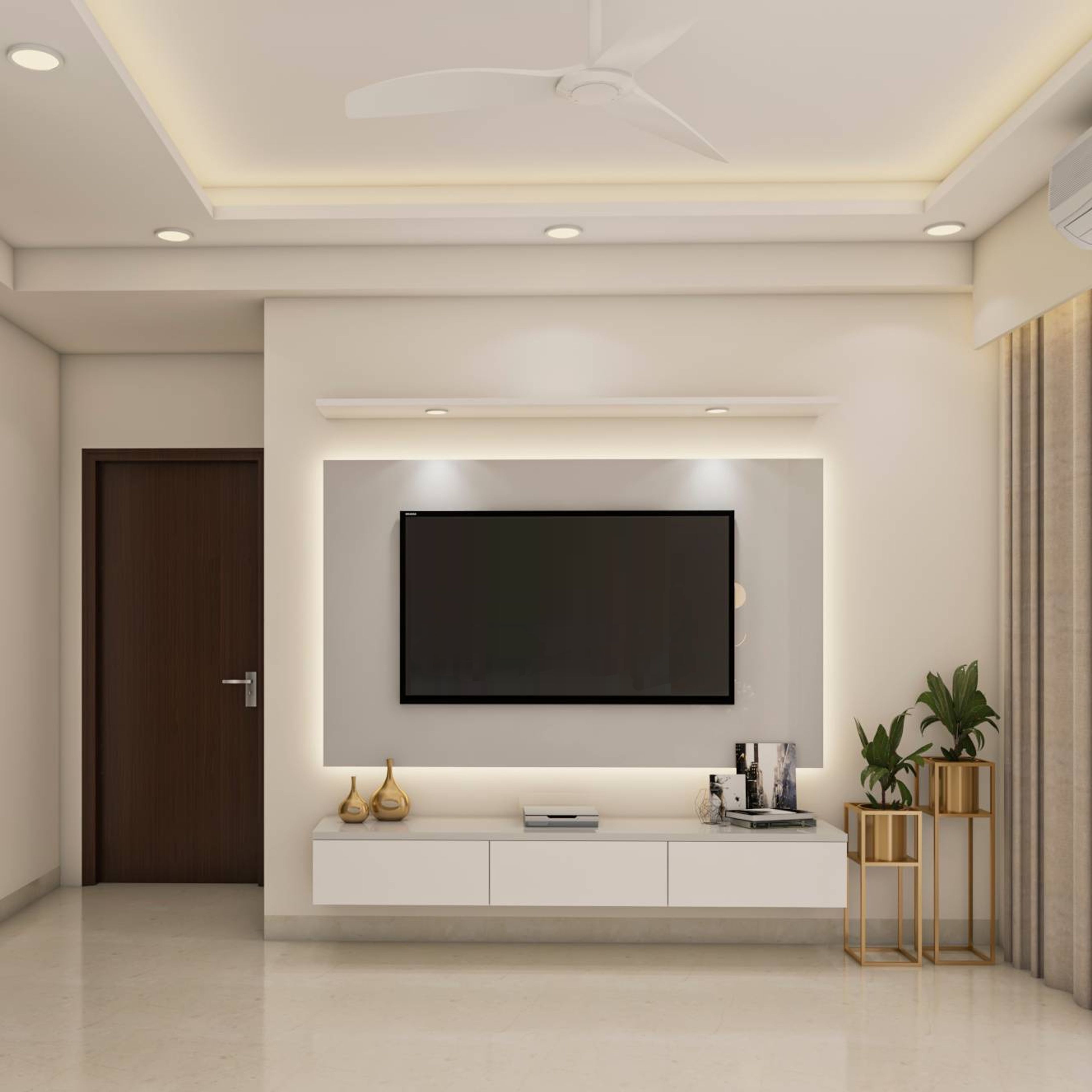 Modern TV Unit Design - Livspace