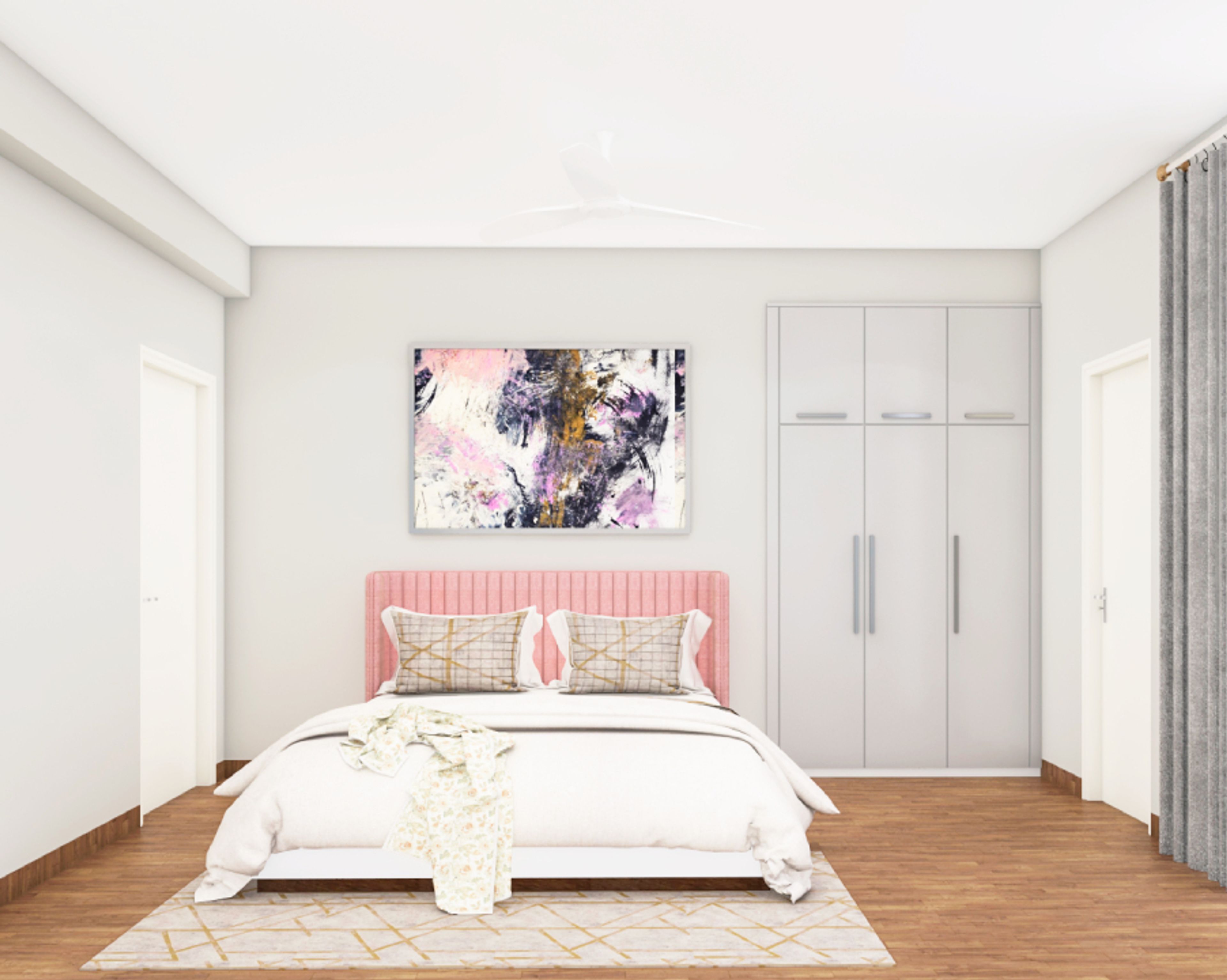 White And Grey Bedroom Colours - Livspace