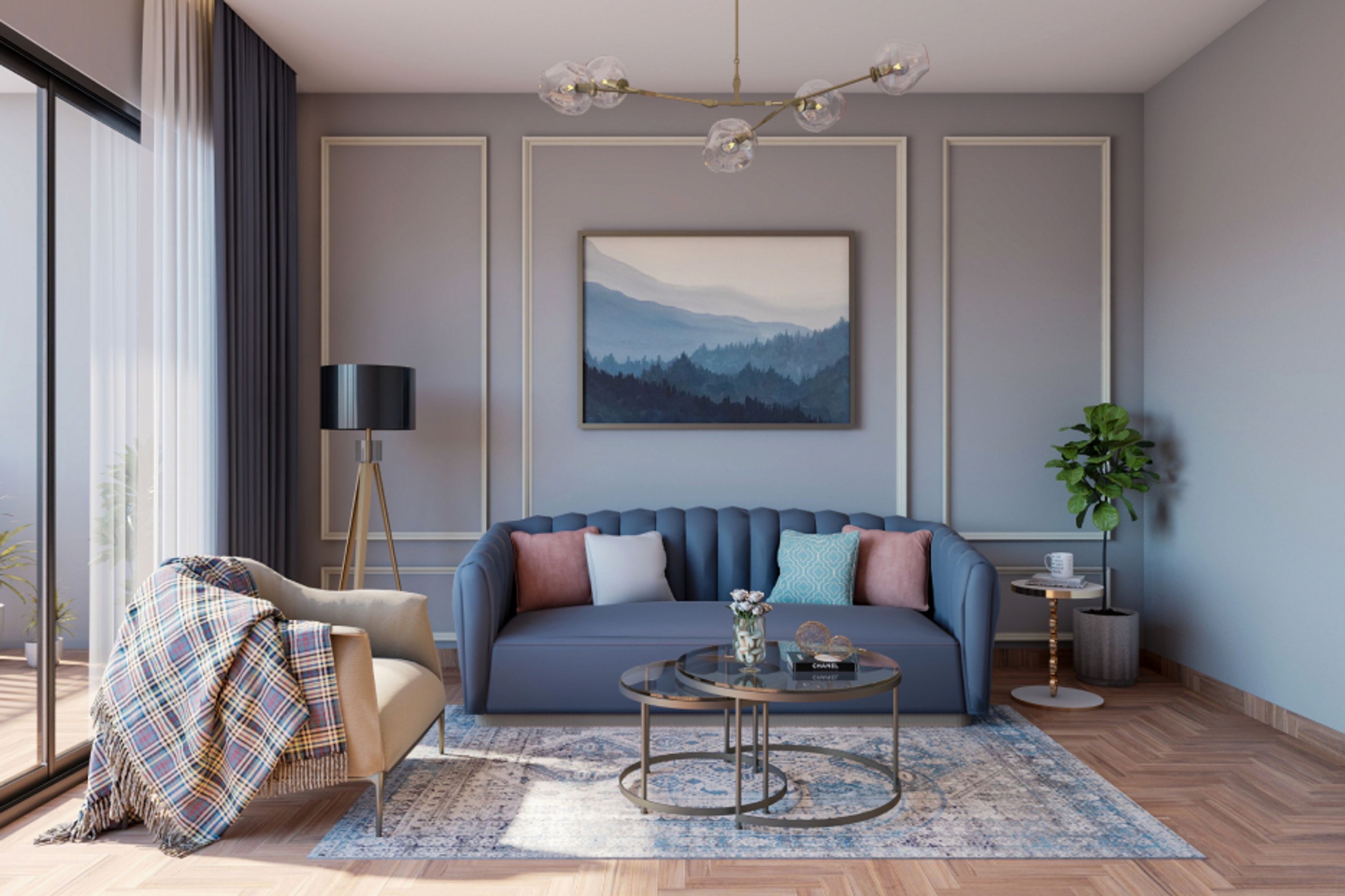 Modern Grey Wall Paint - Livspace