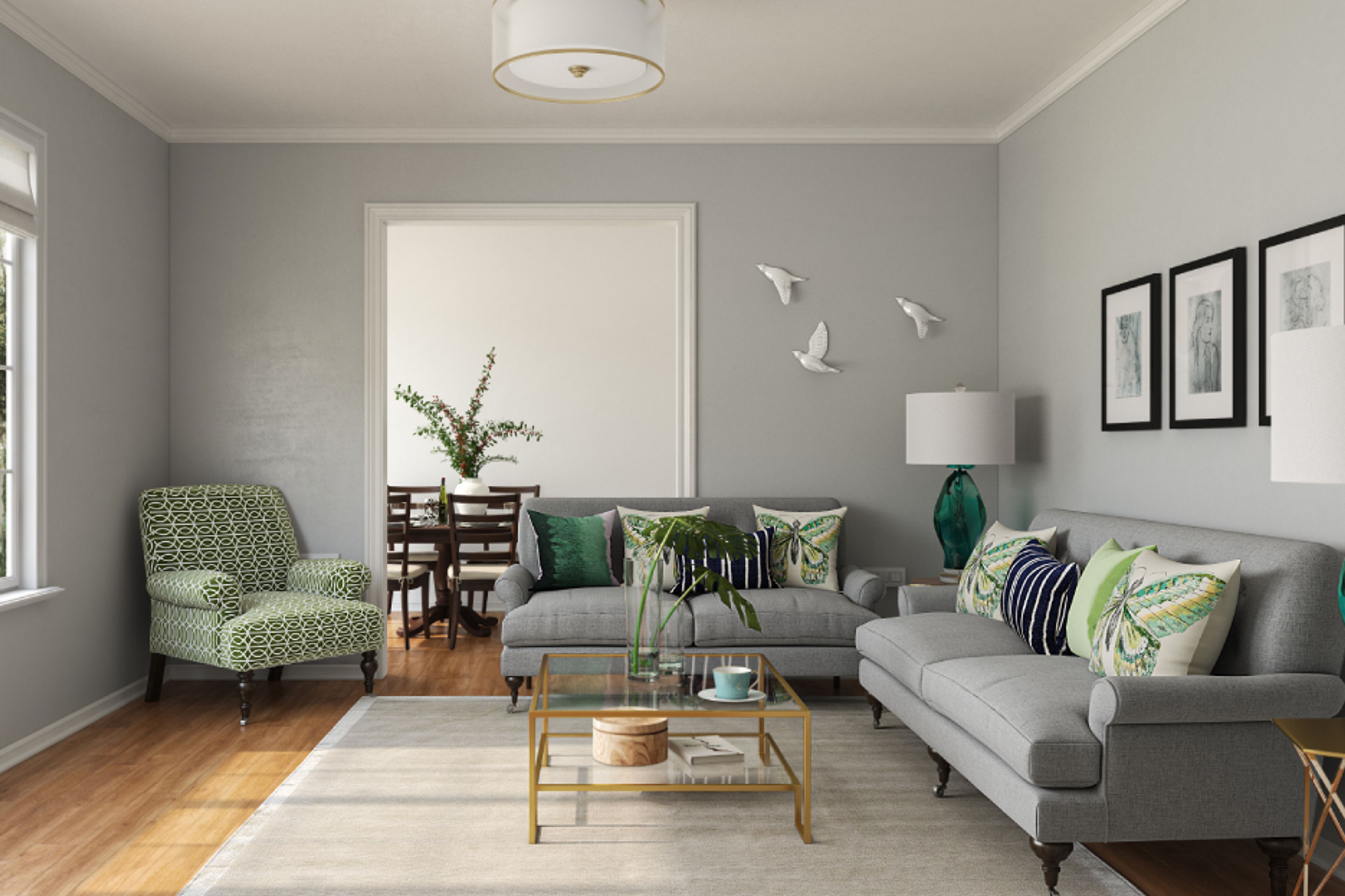 Light Grey Wall Paint Design - Livspace