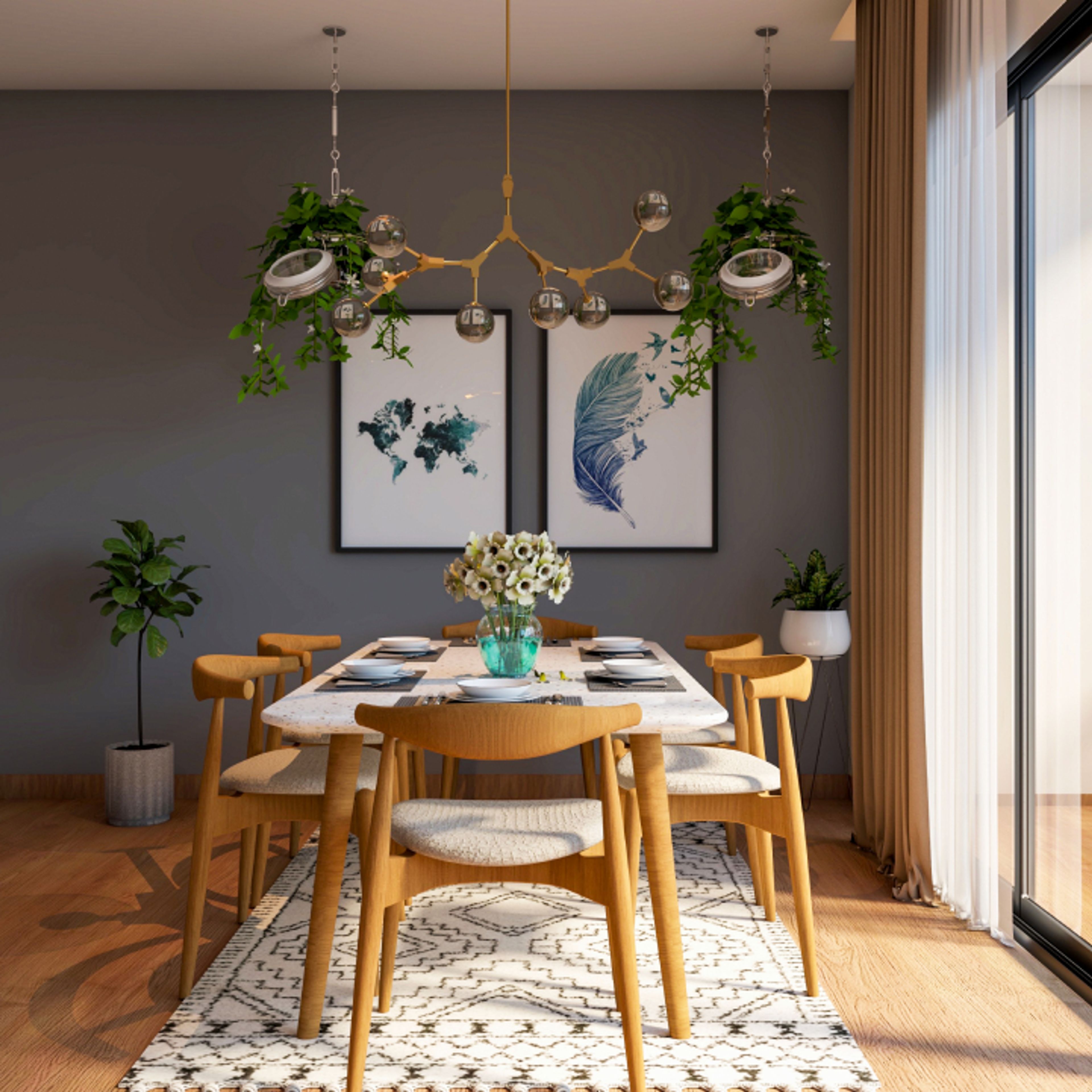 Contemporary Dark Grey Wall Paint Design