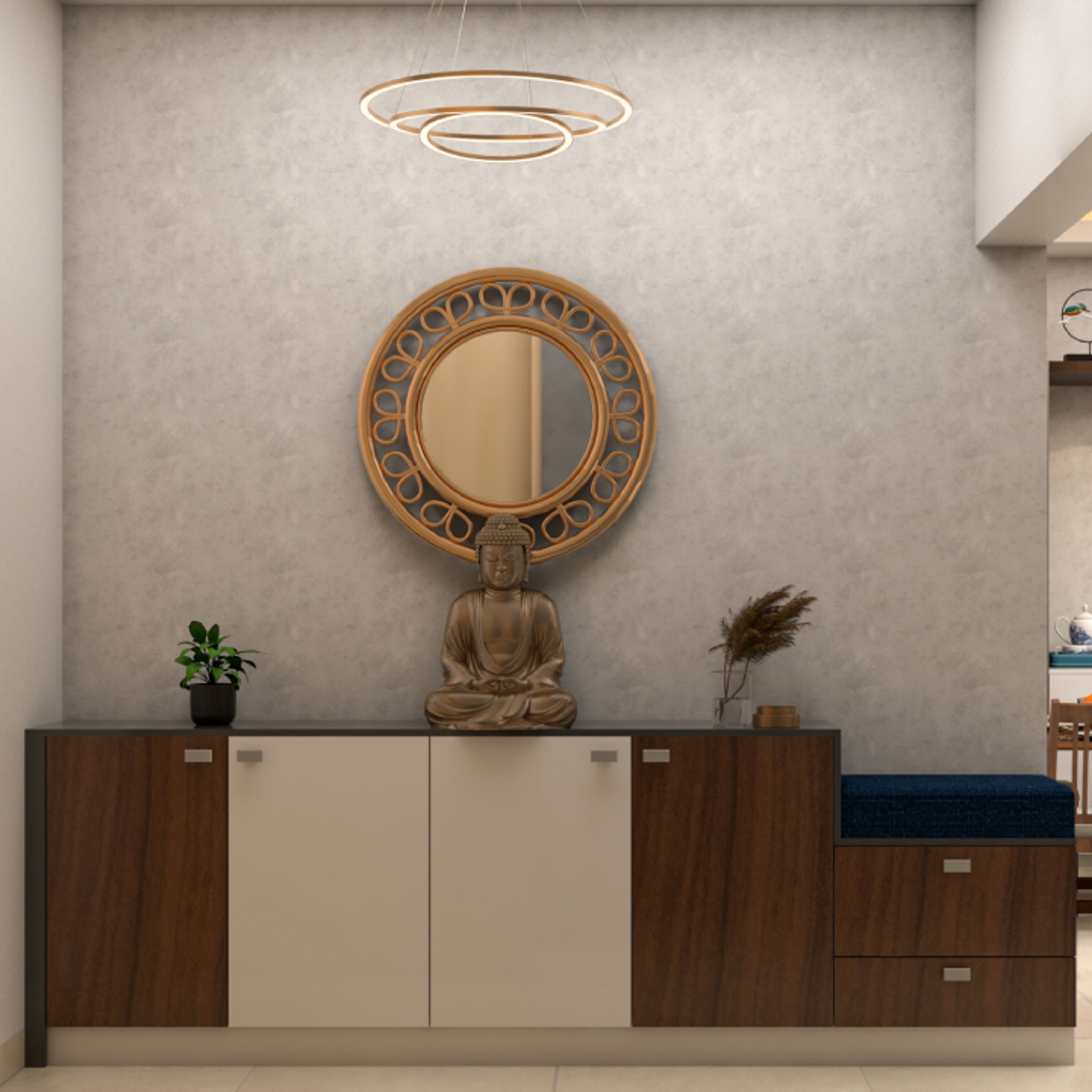 Modern Grey Textured Wall Paint Design