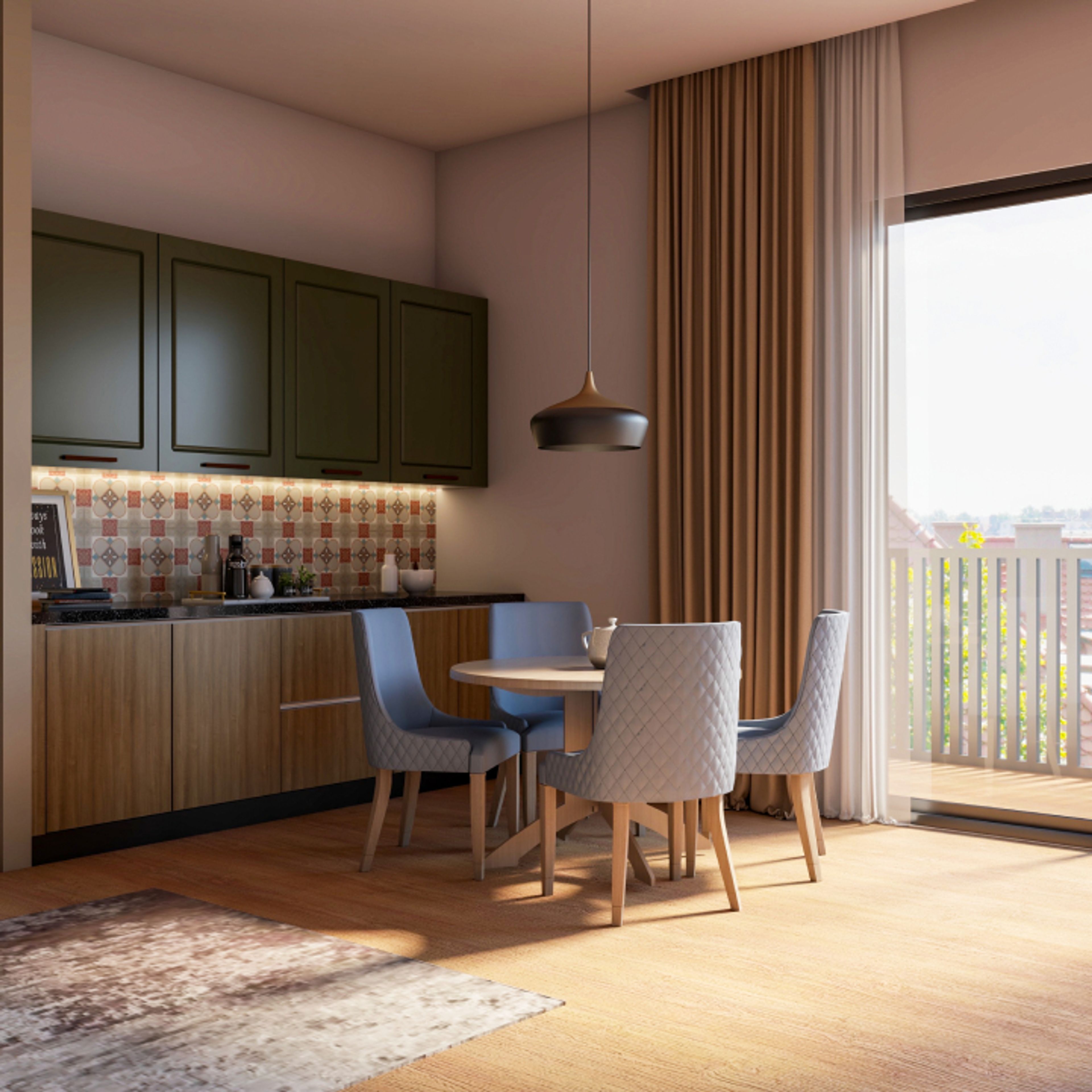 Modern Light Pink Wall Paint Design For Dining Rooms