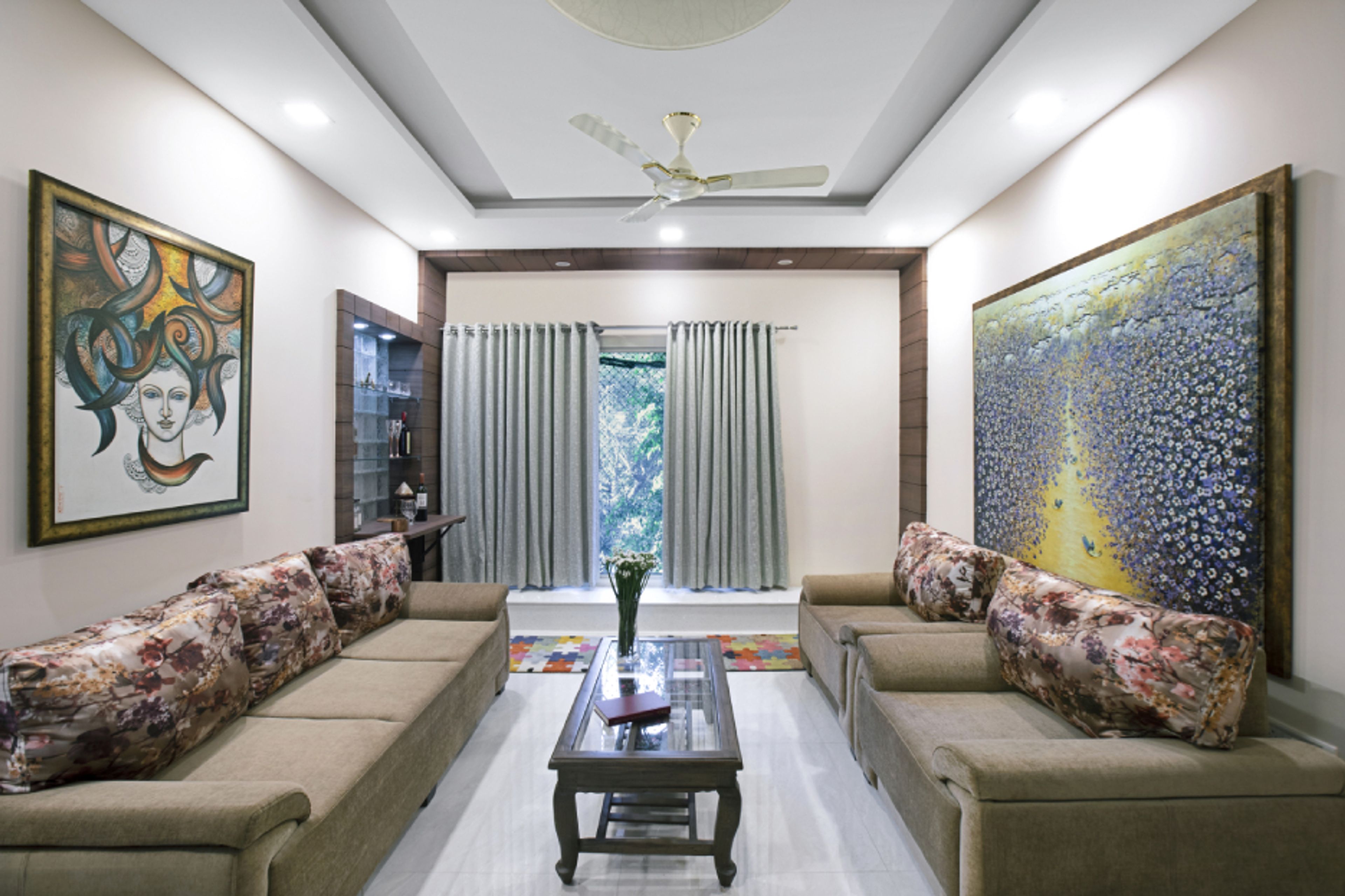 Modern Beige Wall Paint Design - Livspace