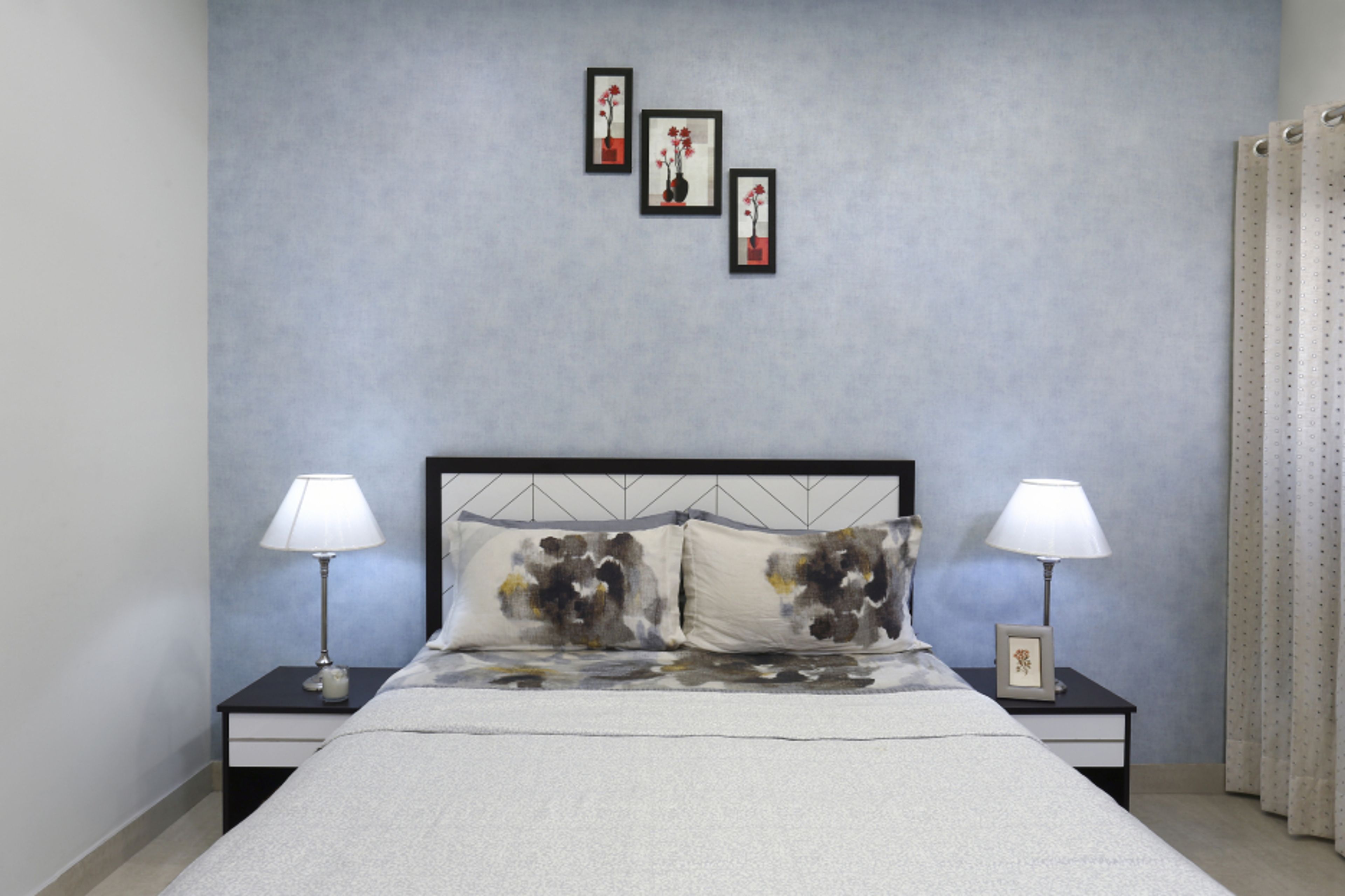 Modern Blue Bedroom Wall Paint Design