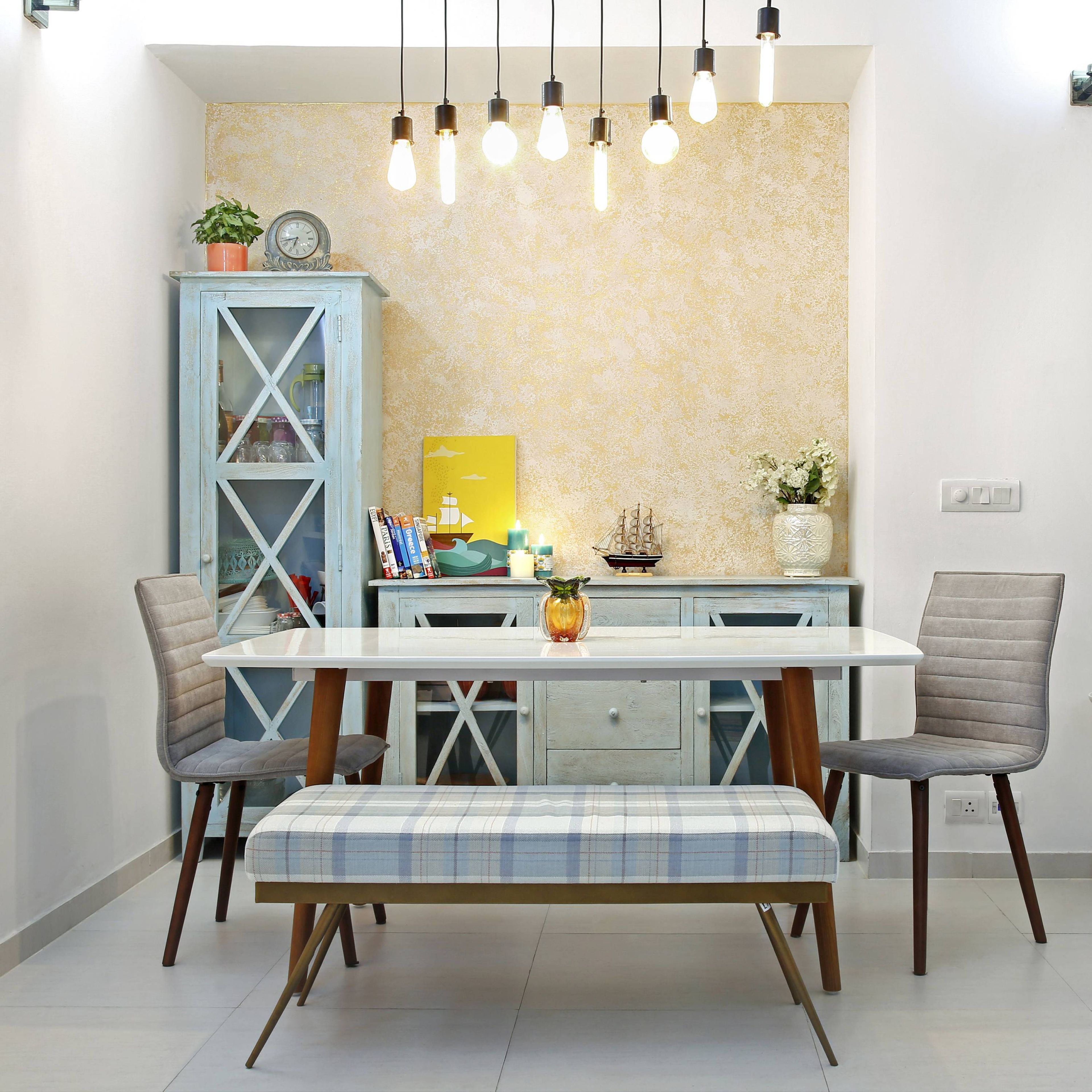 Modern Cream-Coloured Wallpaper Design For Dining Rooms And Foyers