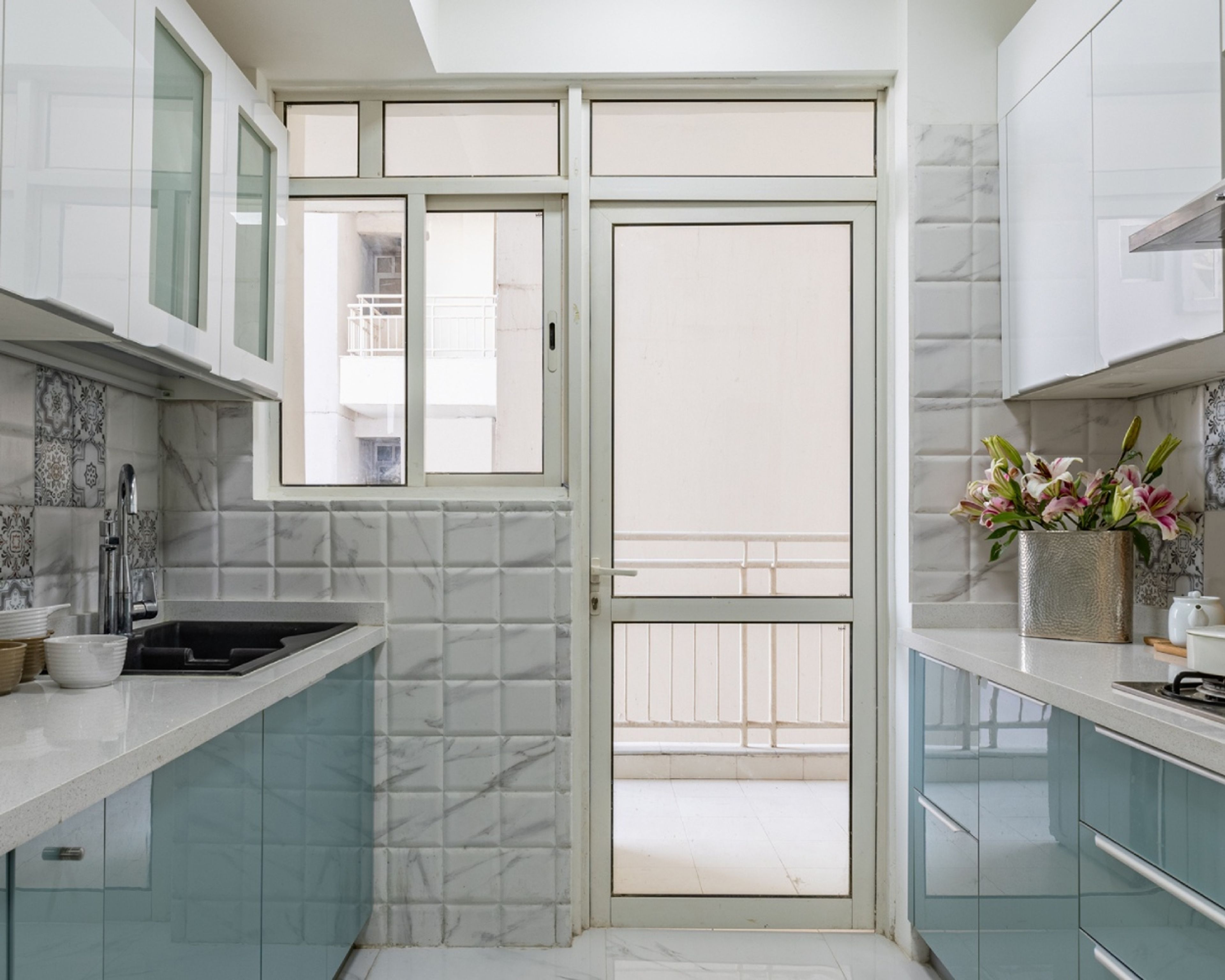 White UPVC Sliding Windows - Livspace