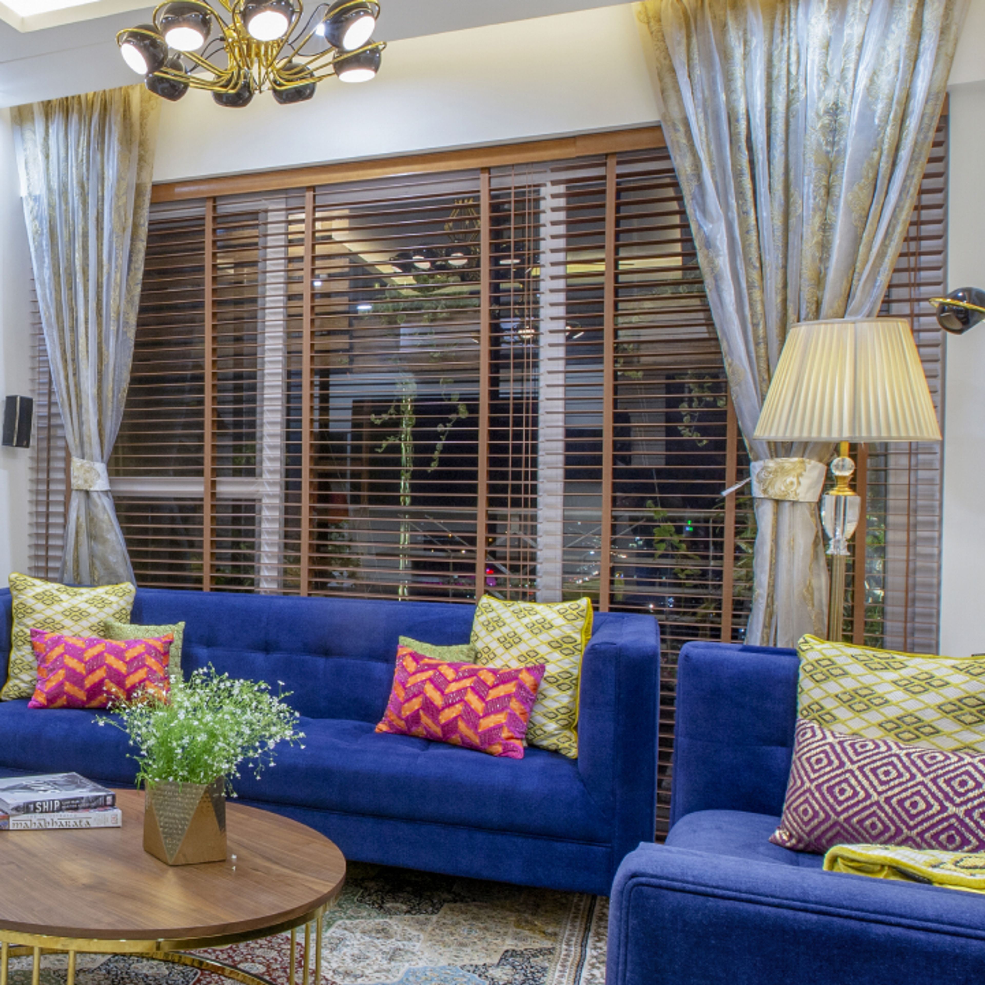 Modern Window Design With Brown Grills