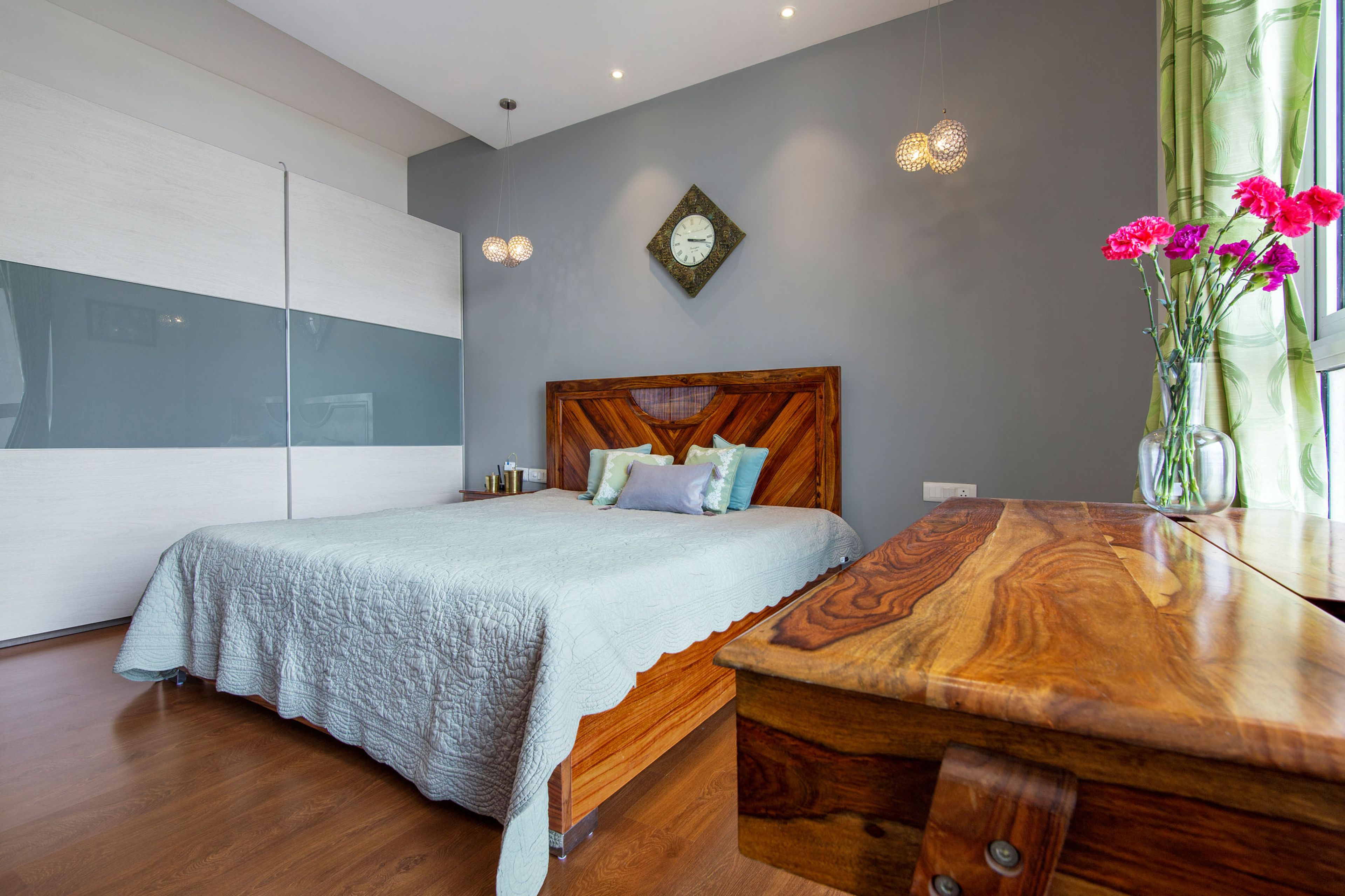 Guest Bedroom Design Grey Wall