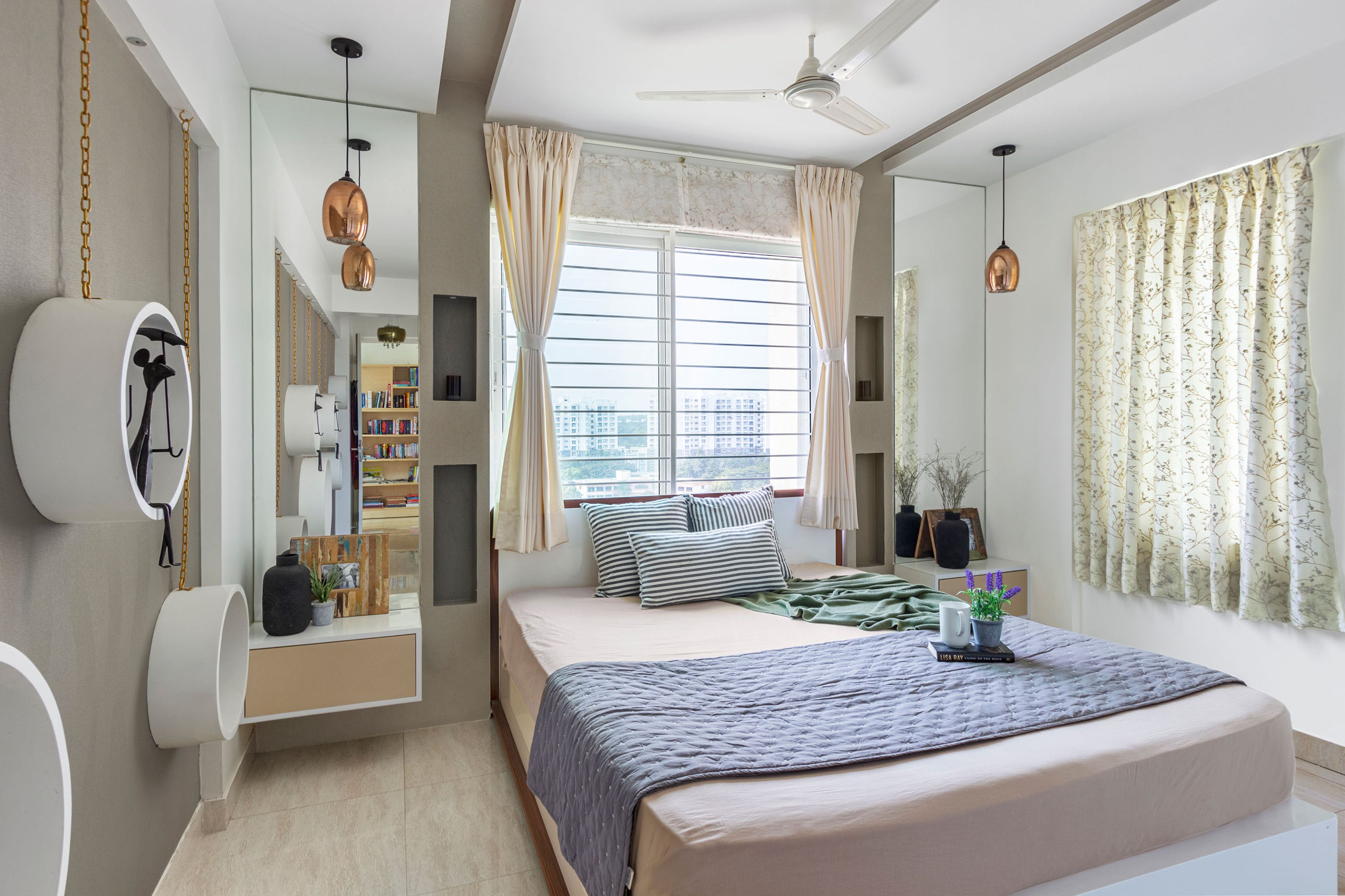 Master Bedroom Design with Grey Wall