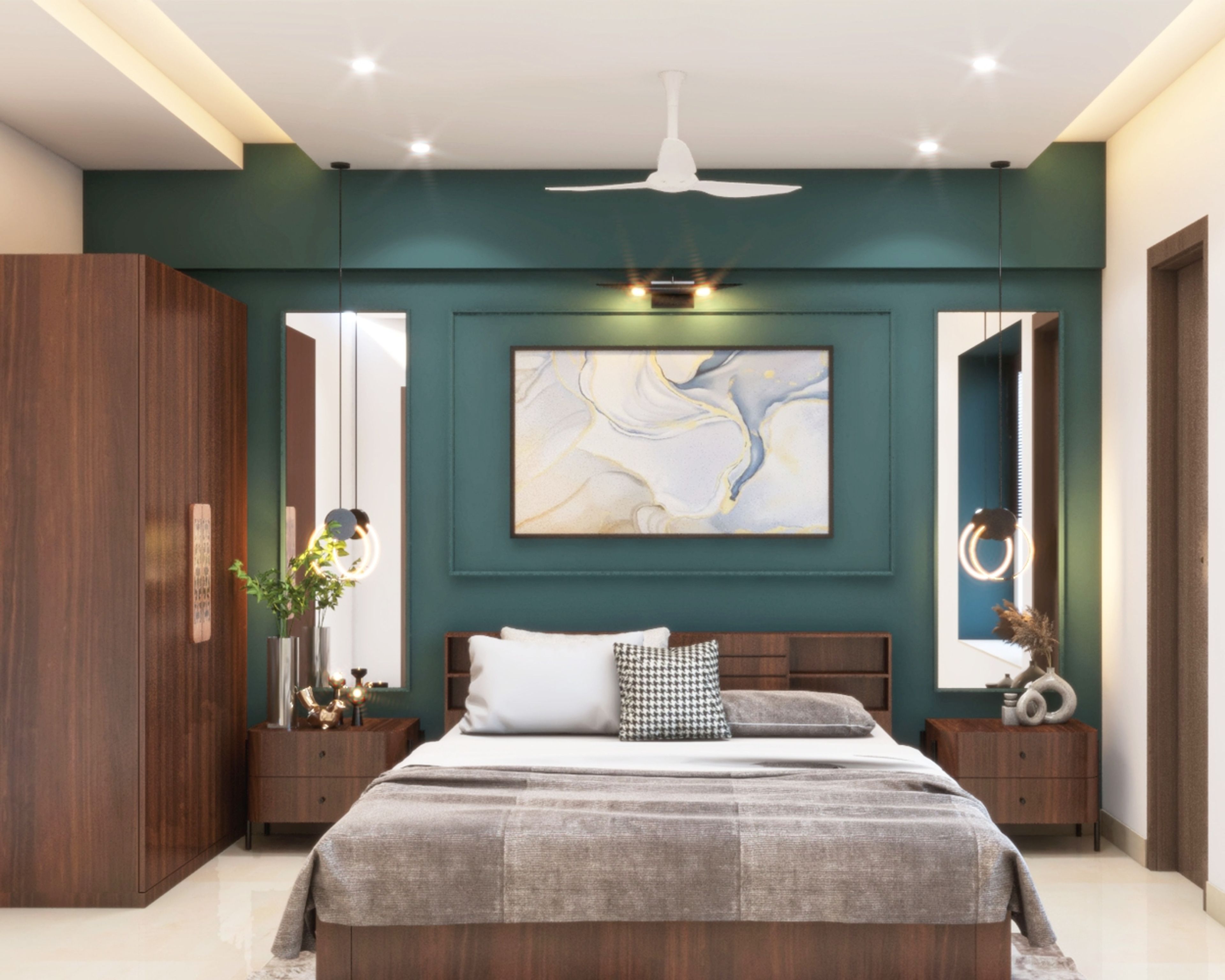 POP Single-Layered  White Ceiling Design For Bedroom - Livspace