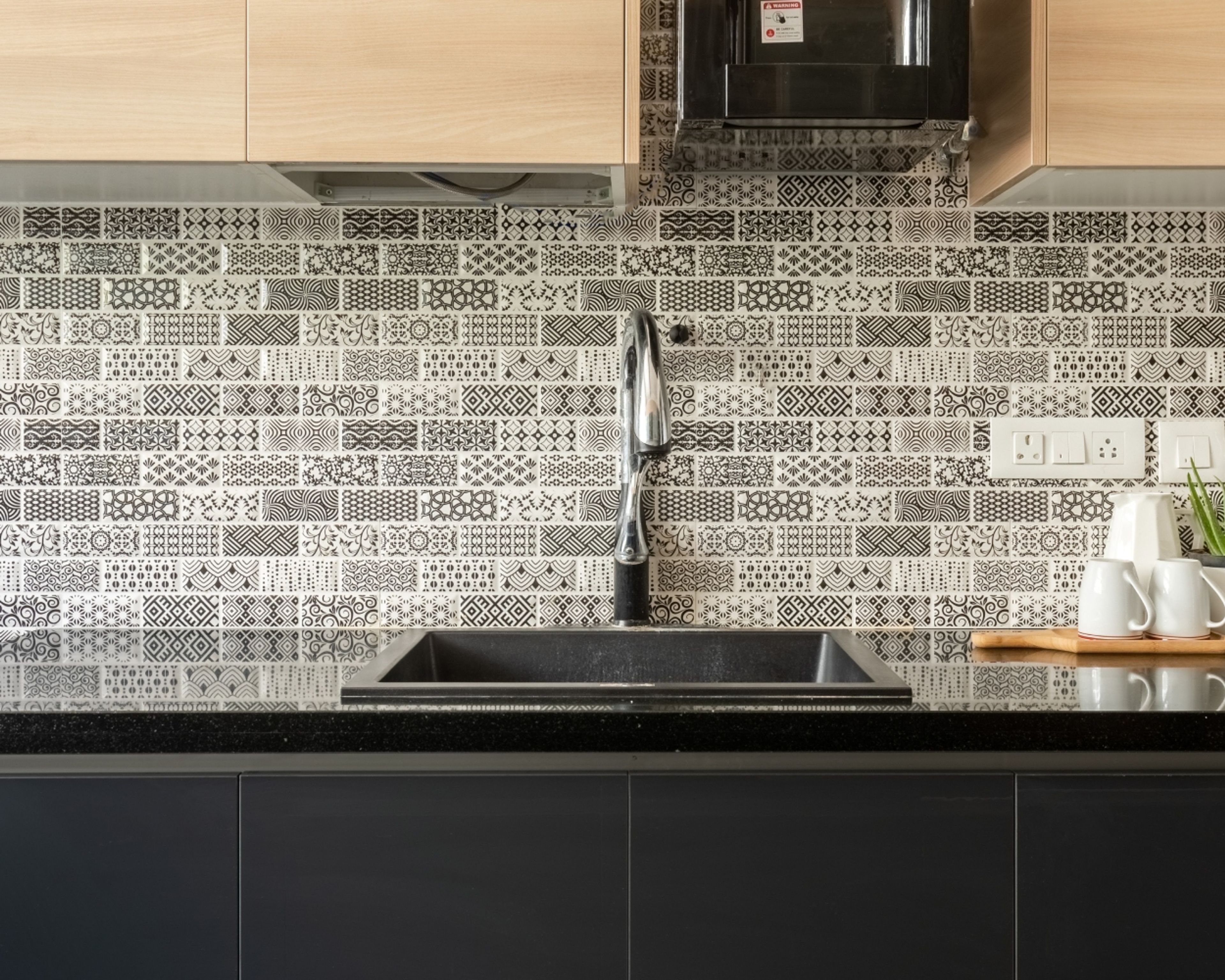 Black Small Kitchen Sink With Top Mount - Livspace