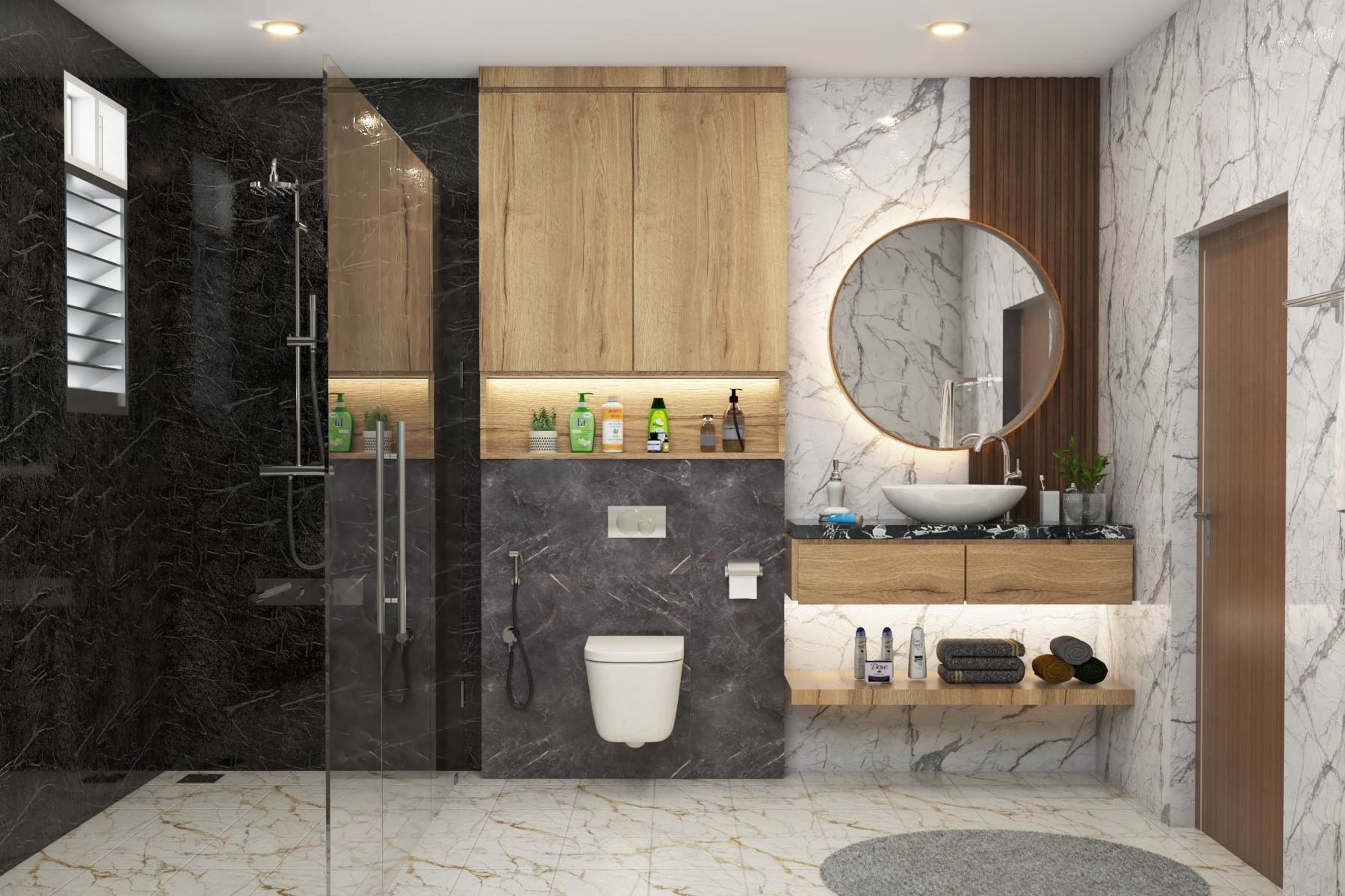 Modern Marble Bathroom Interior Design