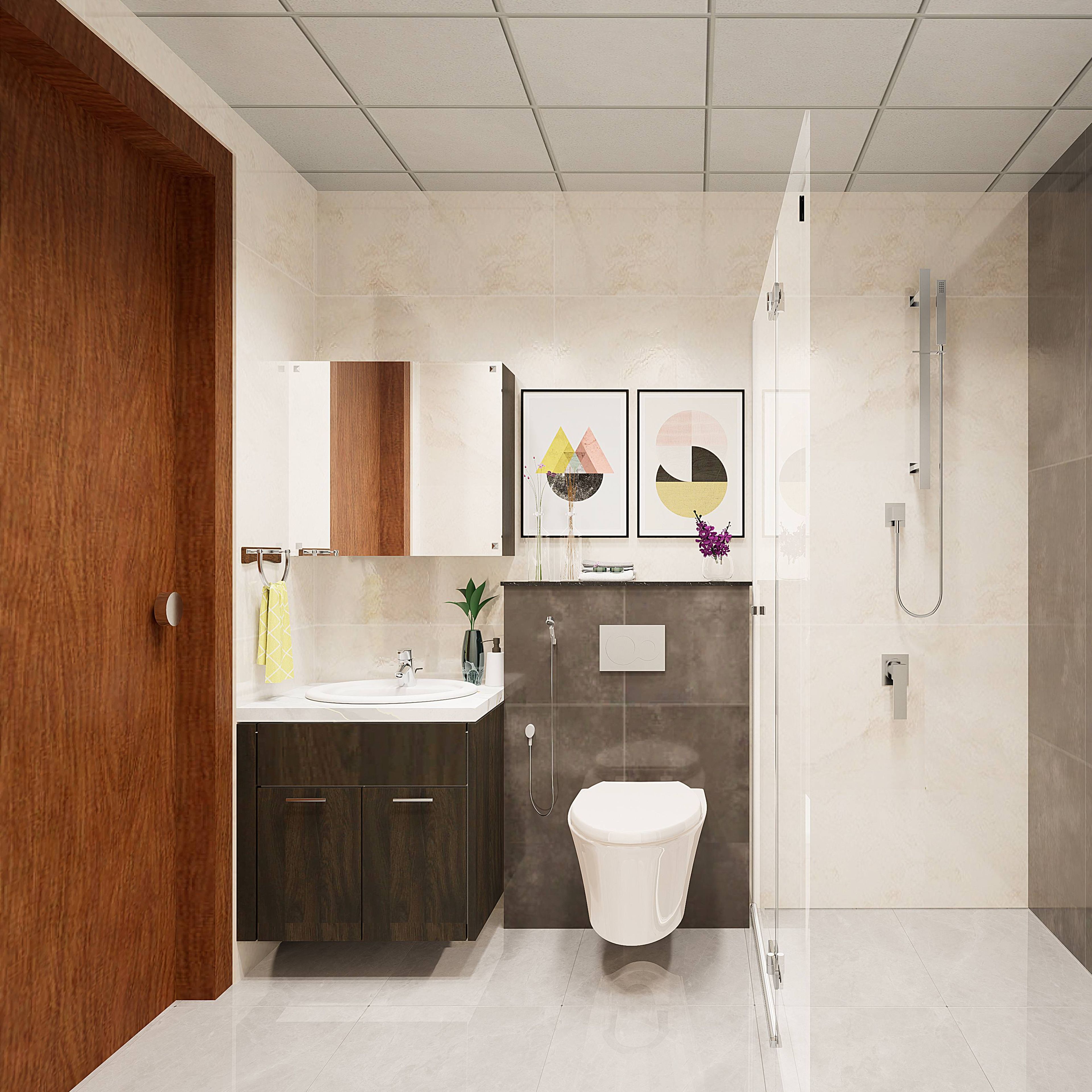 Modern Grey And White Bathroom Design