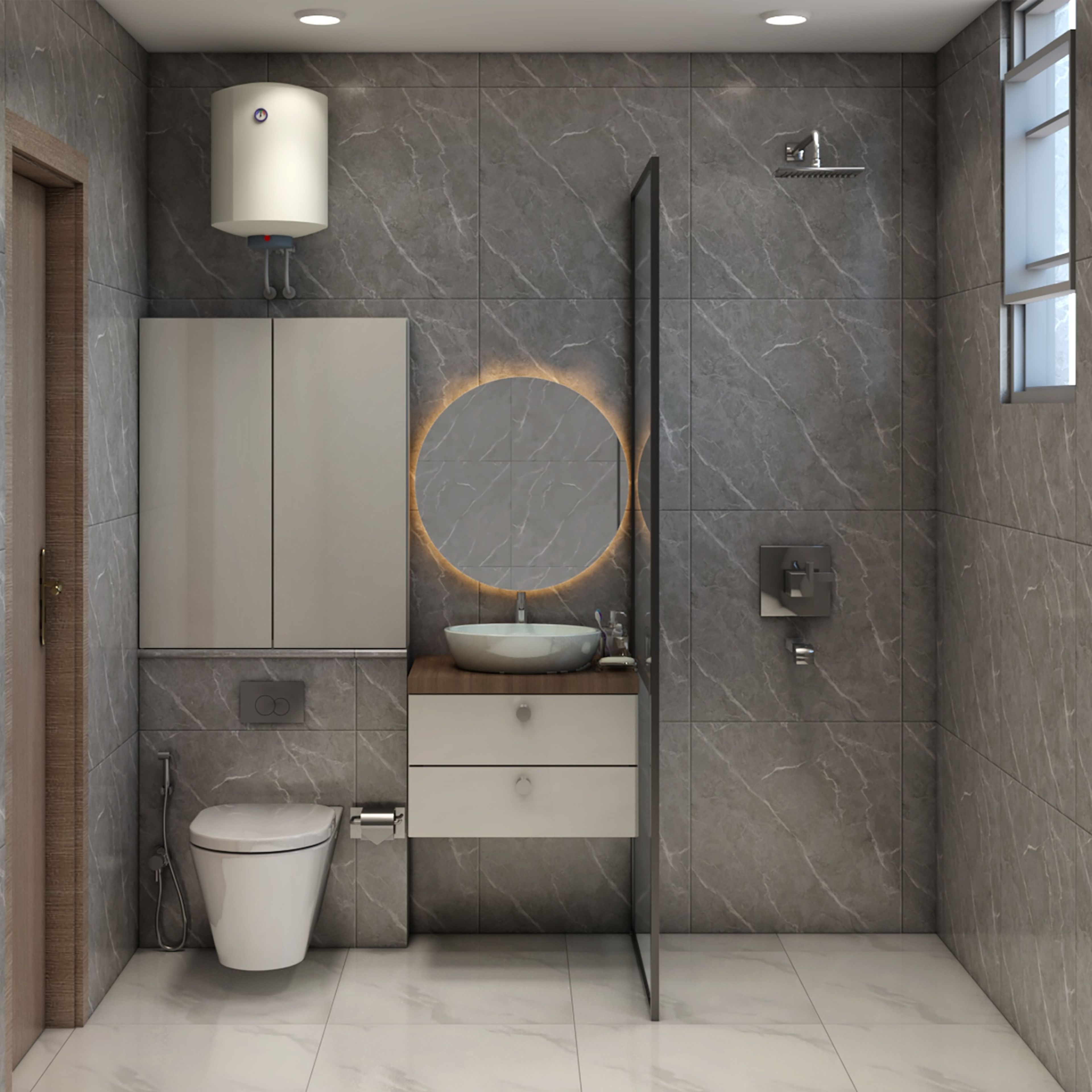 Contemporary Bathroom Design - Livspace