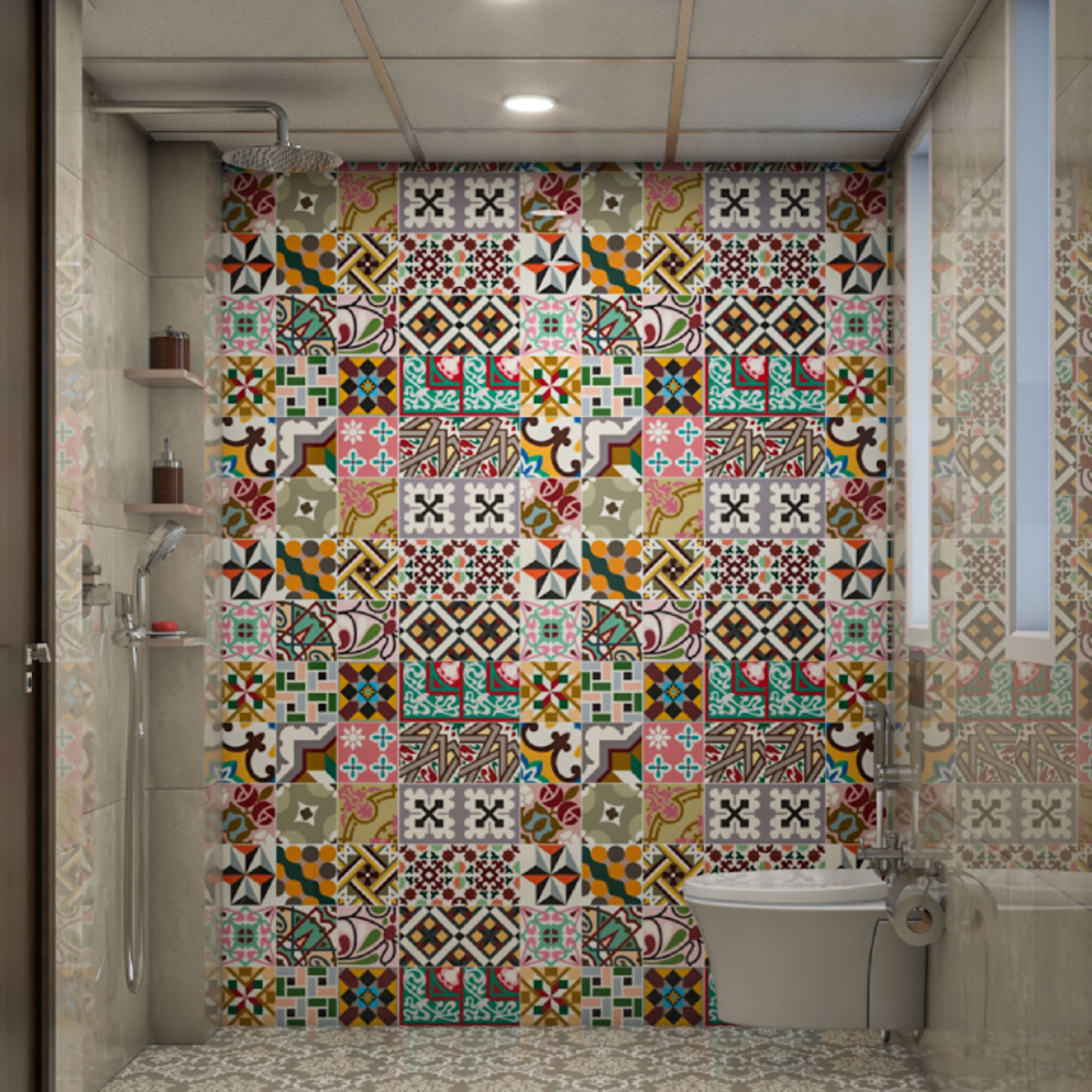 Light Tan Design For Small Bathrooms - Livspace