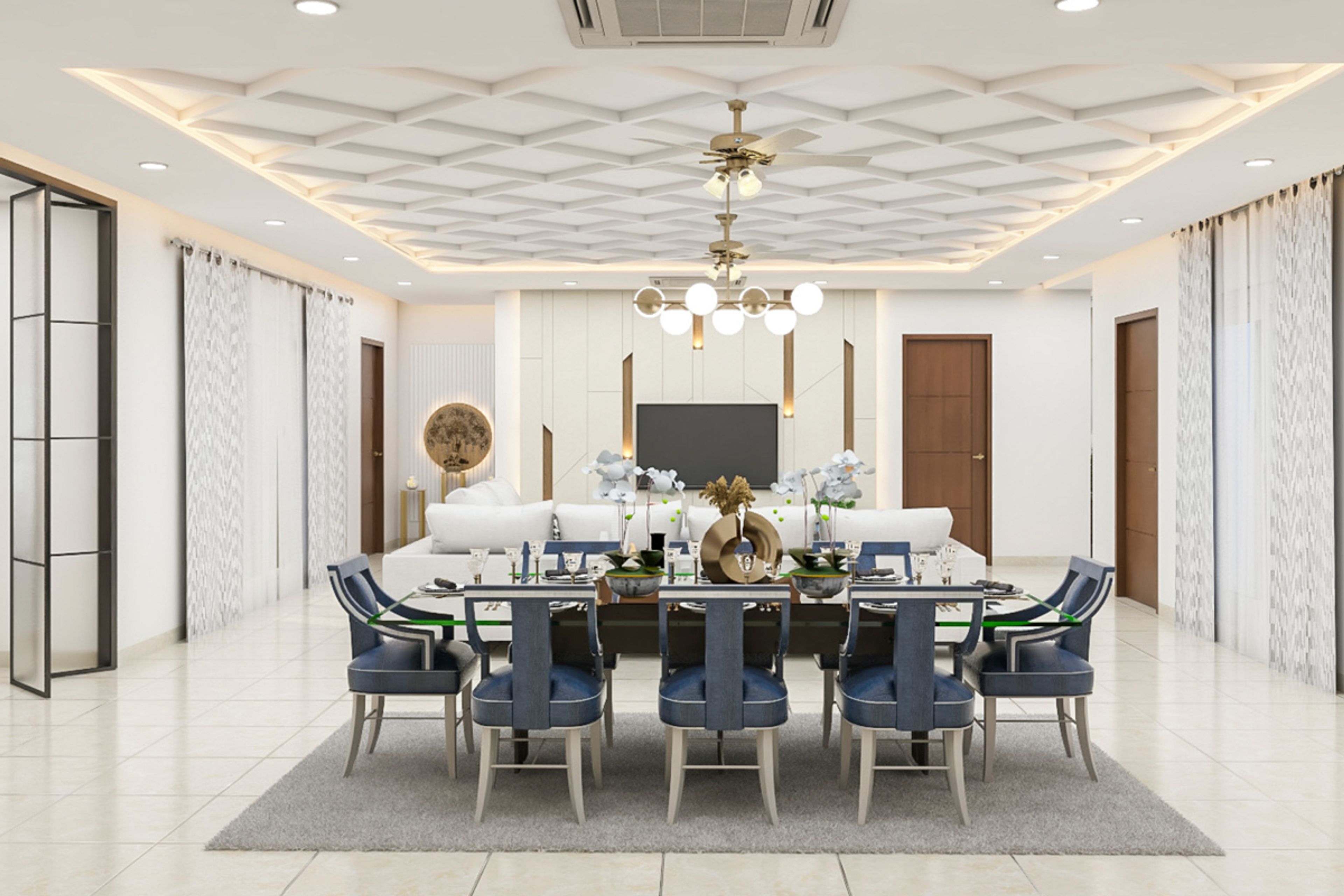 Contemporary 8-Seater Dining Room Design