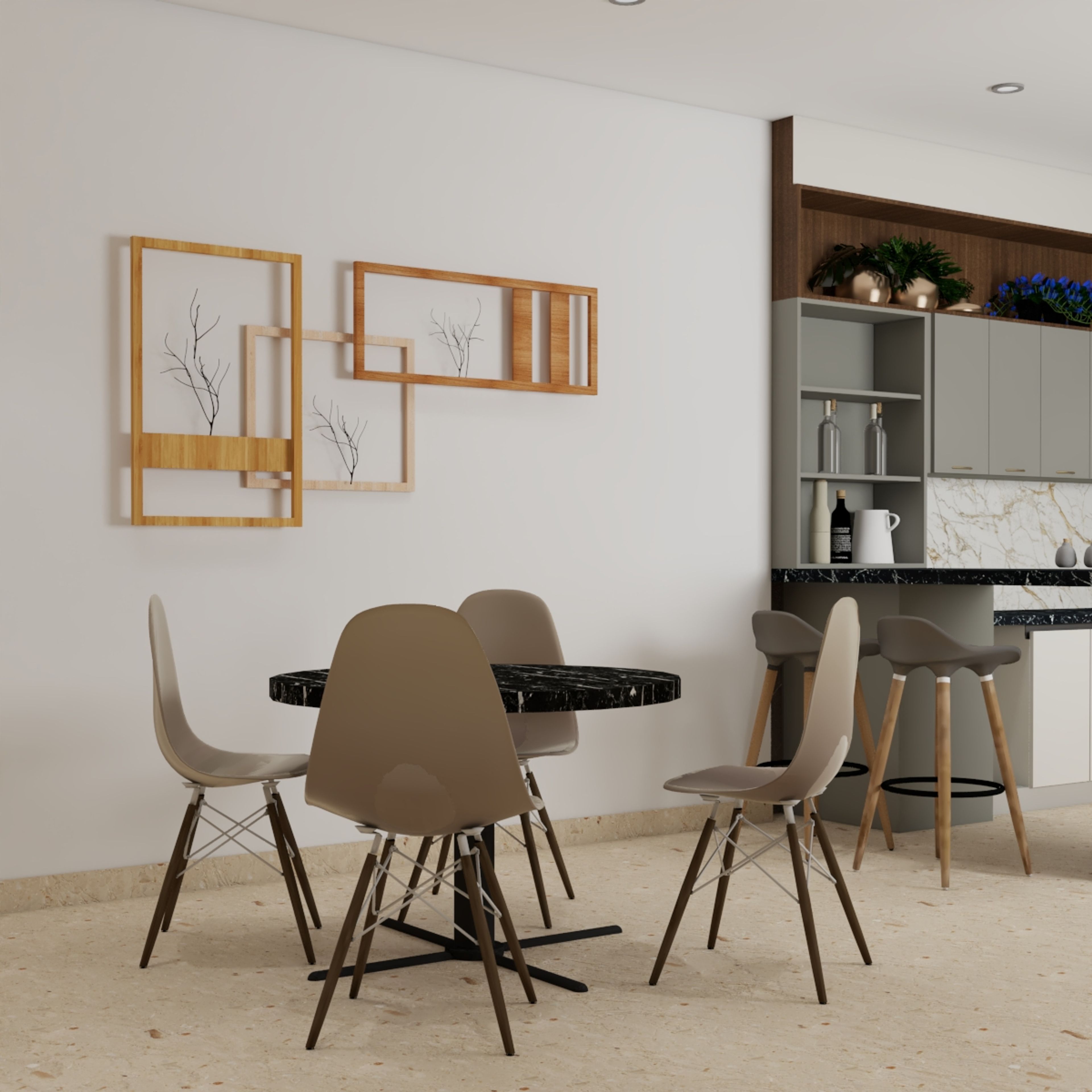 Minimal 4-Seater Dining Room