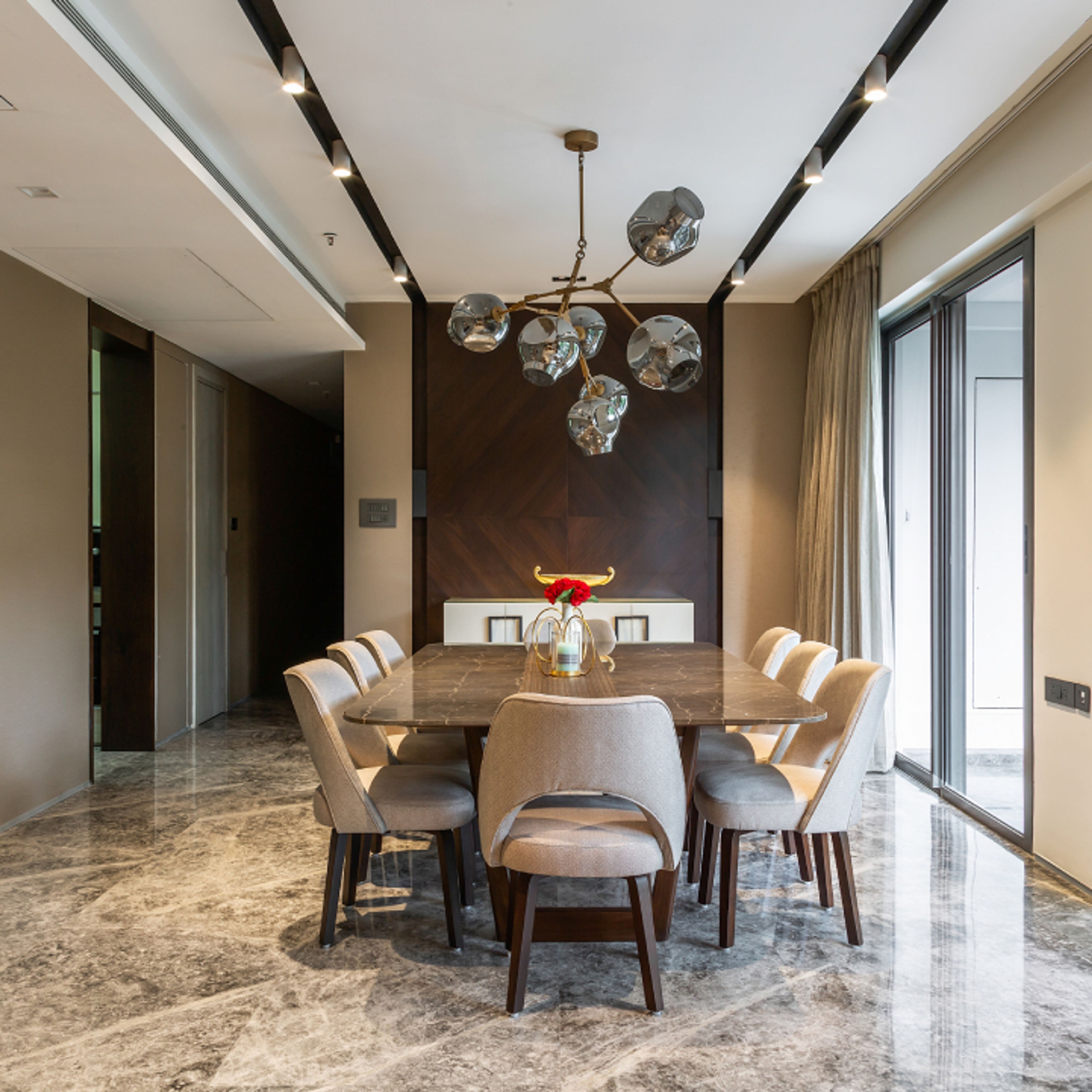 Dining Room Design With Track Lights - Livspace