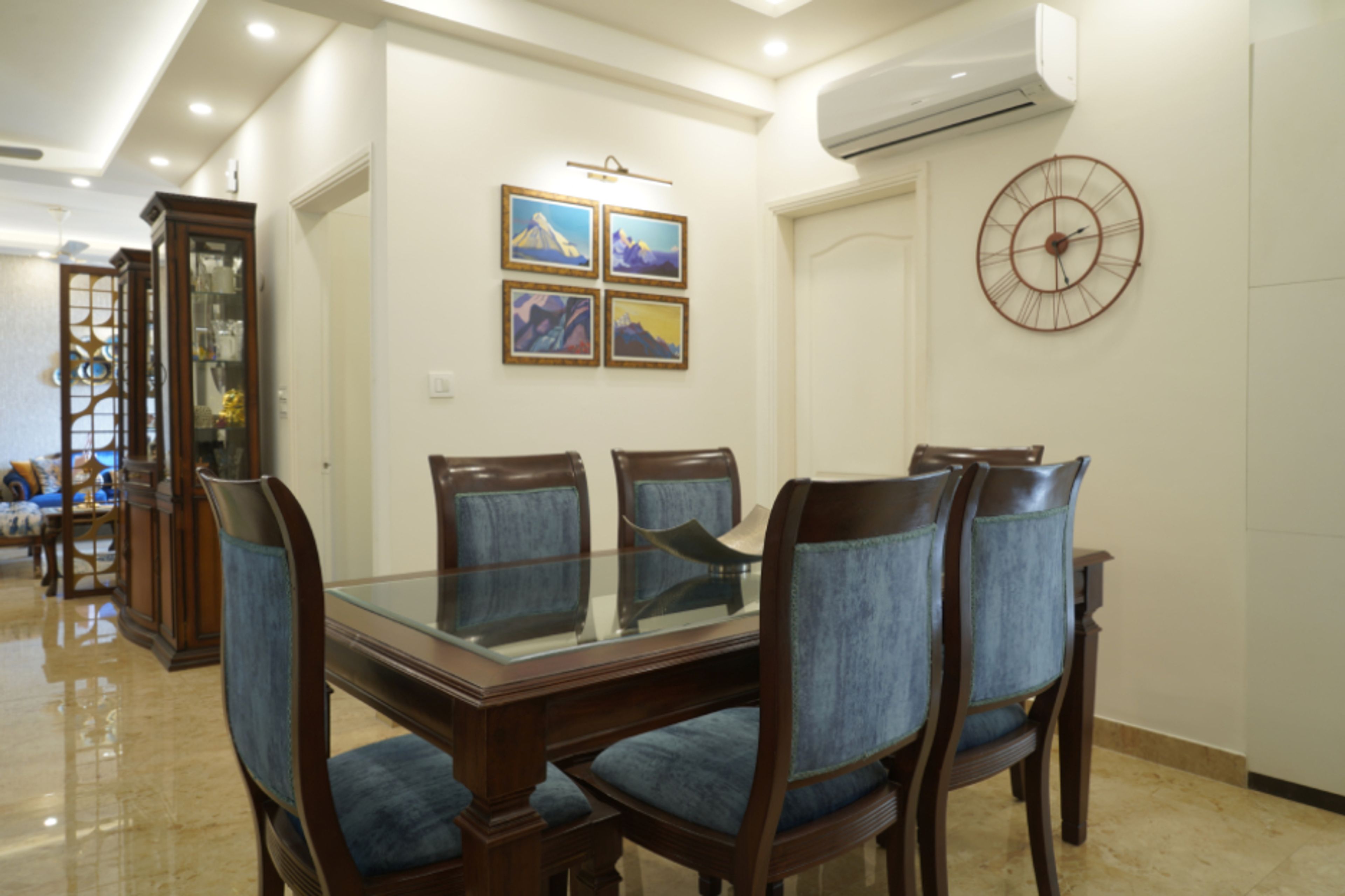 Modern Dining Room With Wooden Chairs - Livspace