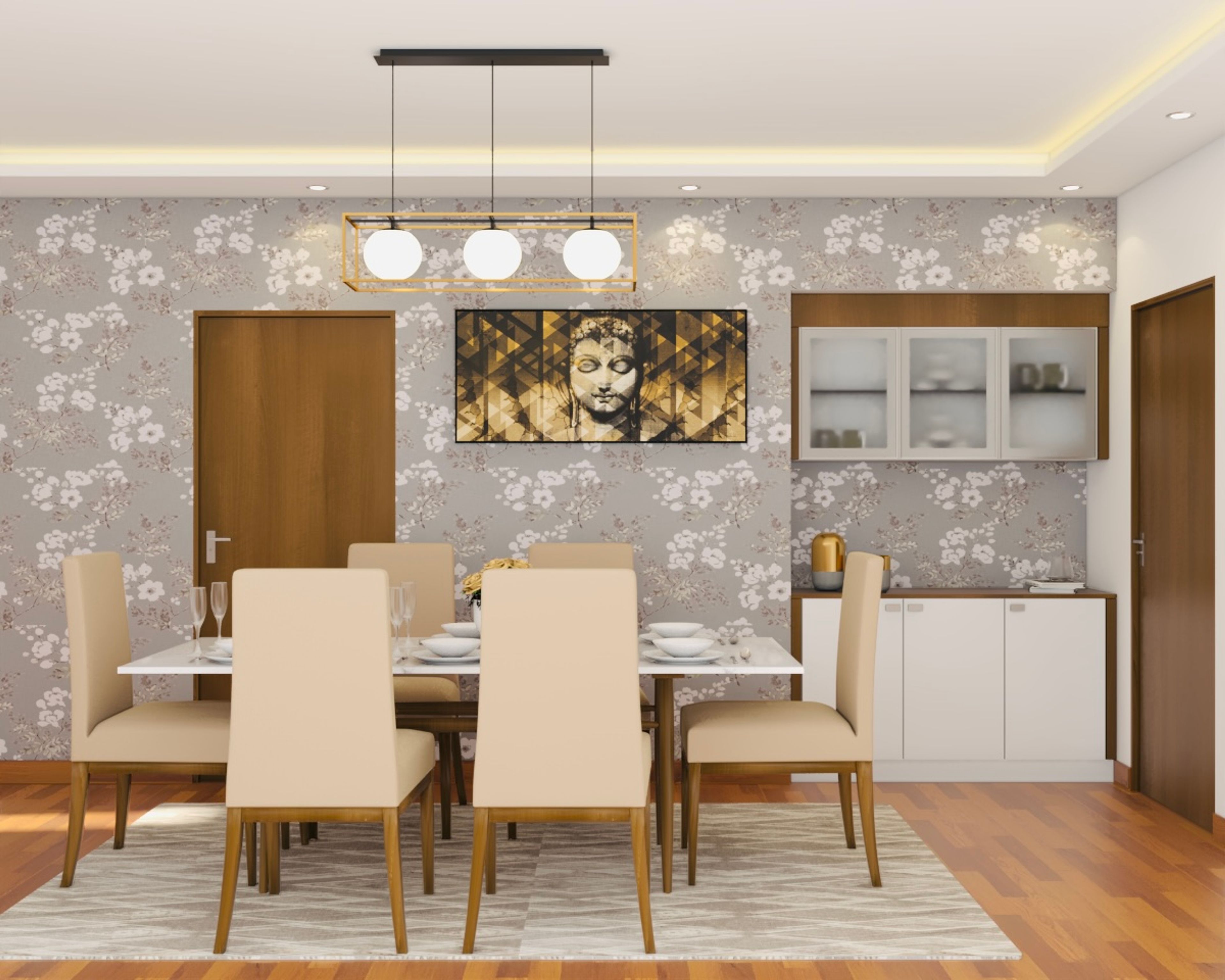 Contemporary 6-Seater Dining Room Design