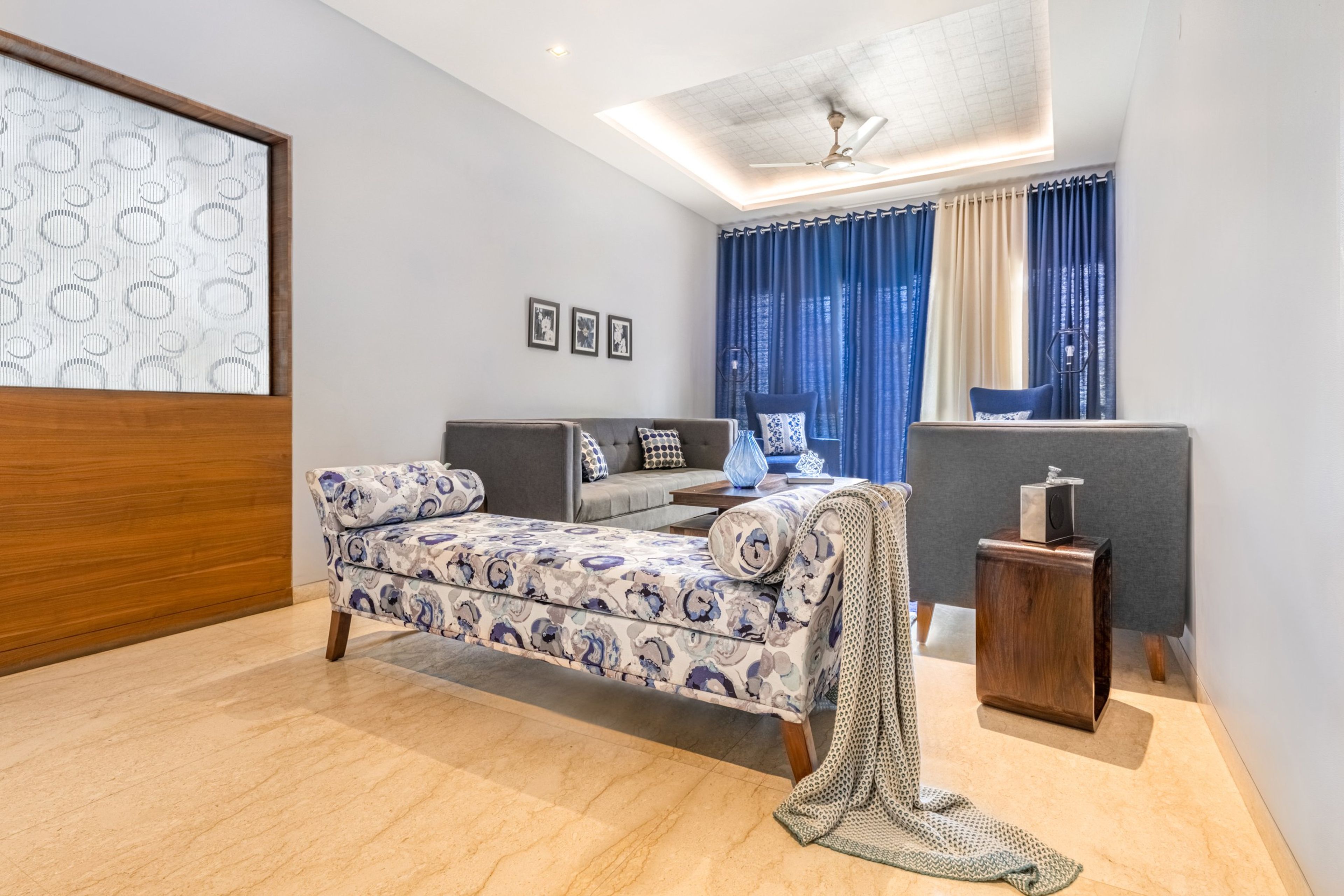 Warm-Toned False Ceiling Design - Livspace