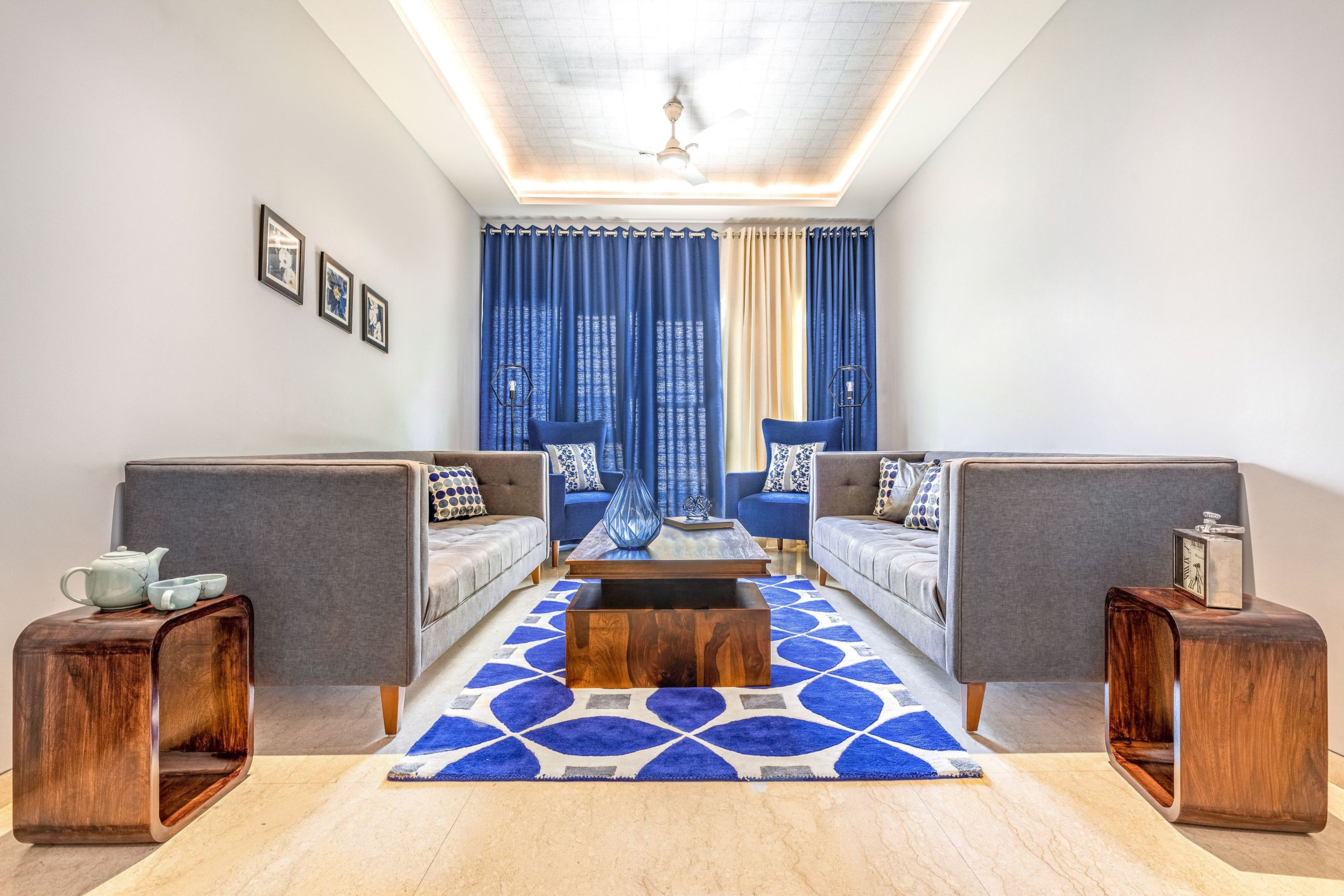 Modern False Ceiling Design With Warm Tone