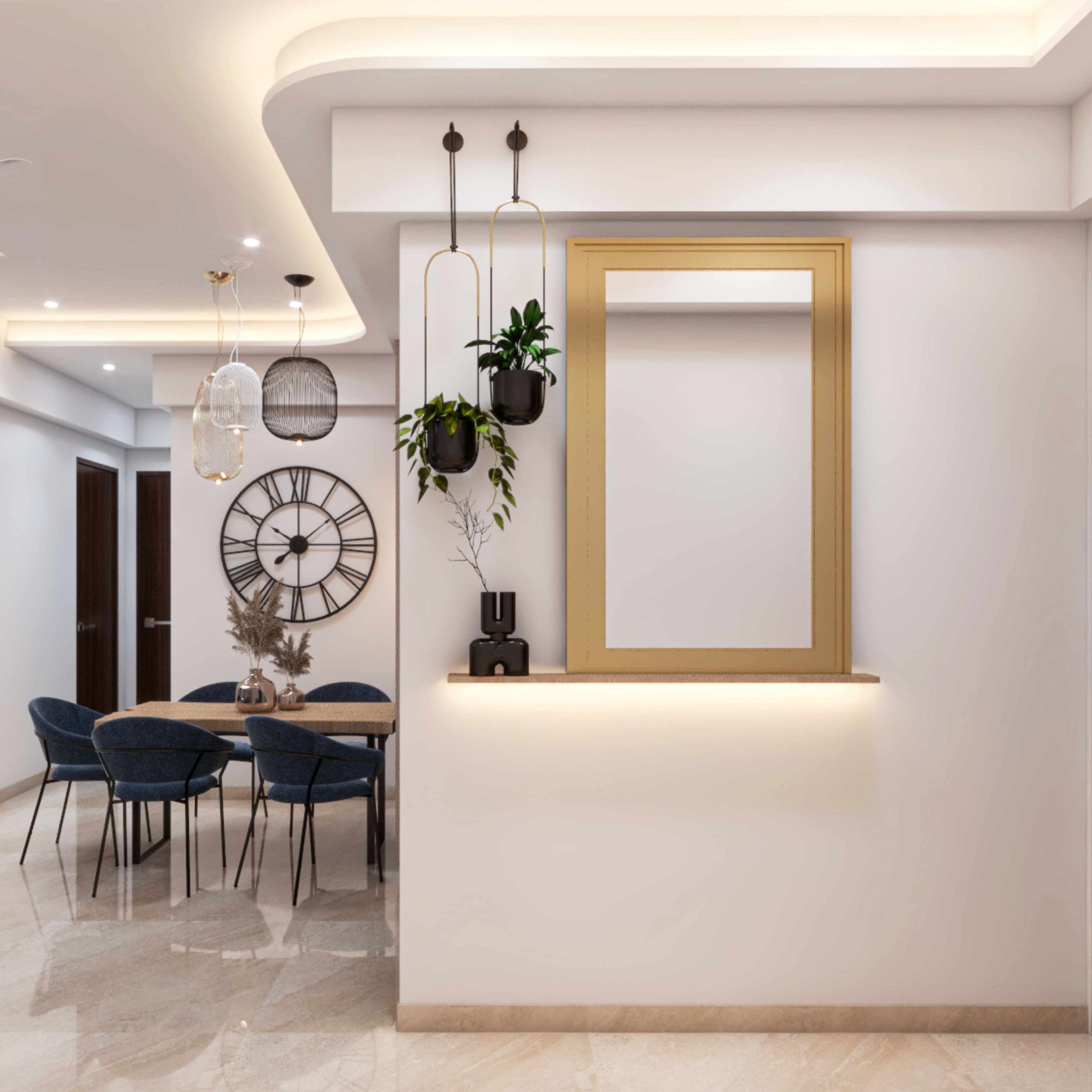 Foyer Design With Mirror - Livspace