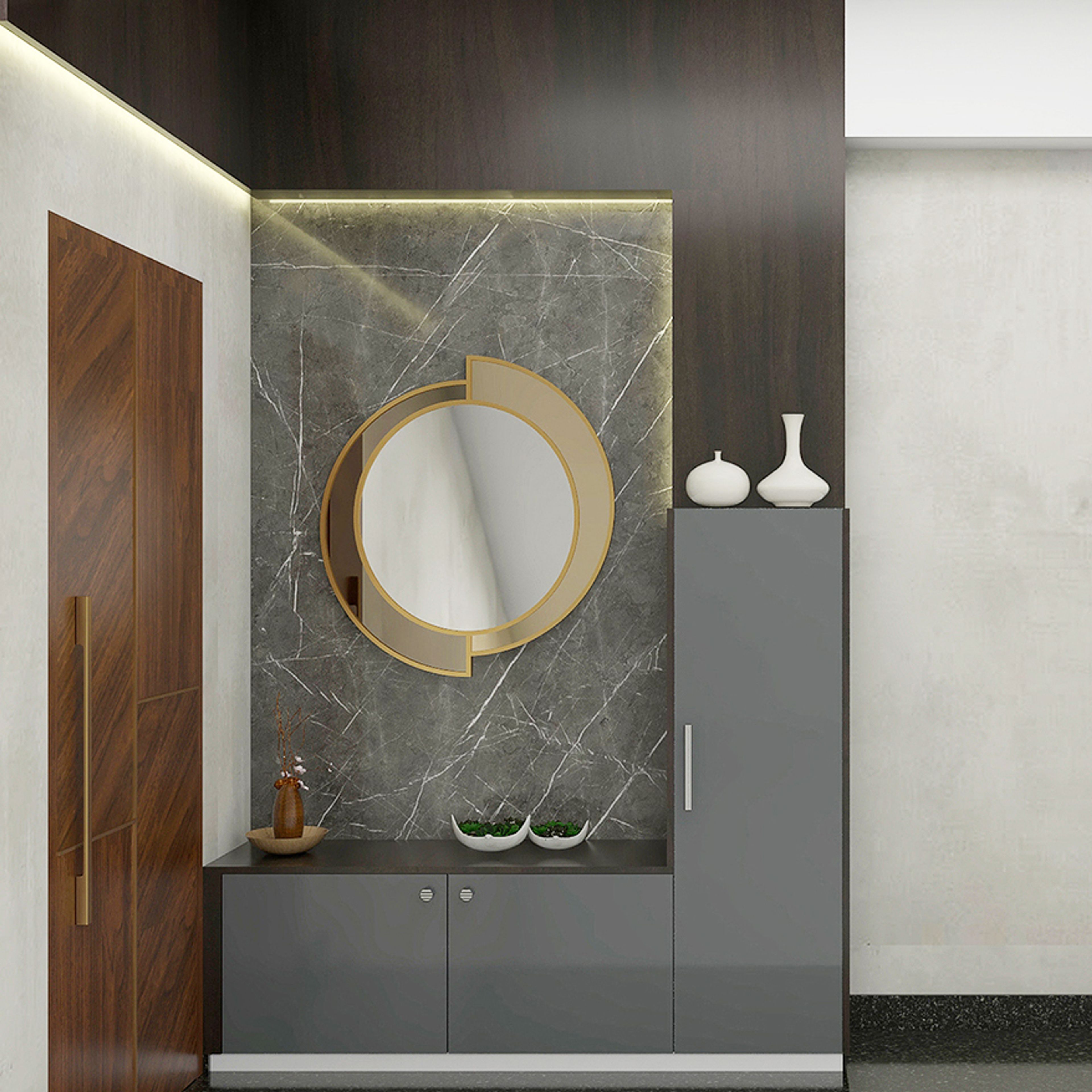 Modern Spacious Foyer Design - Livspace