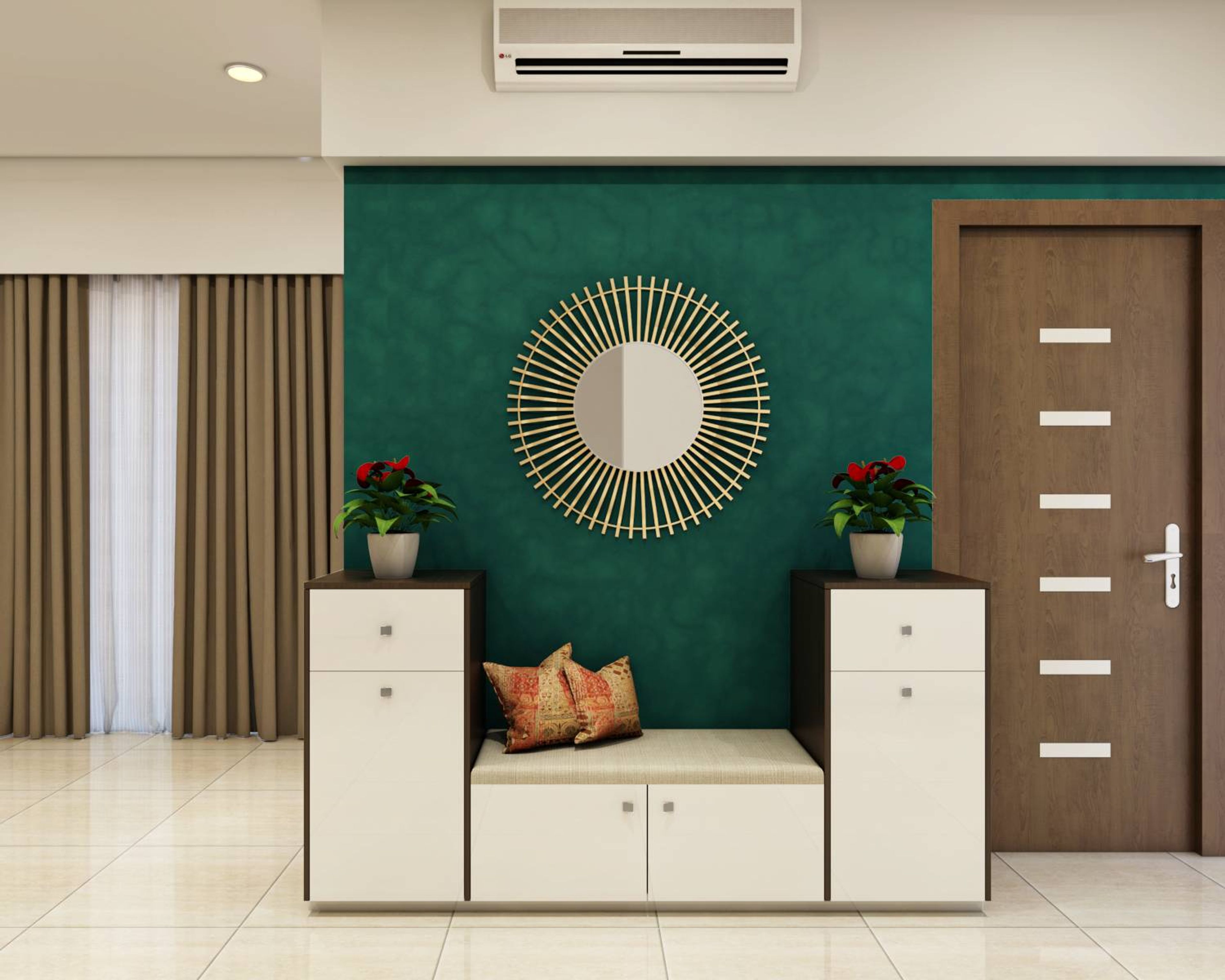 Modern Foyer Design With A 3-Step Storage