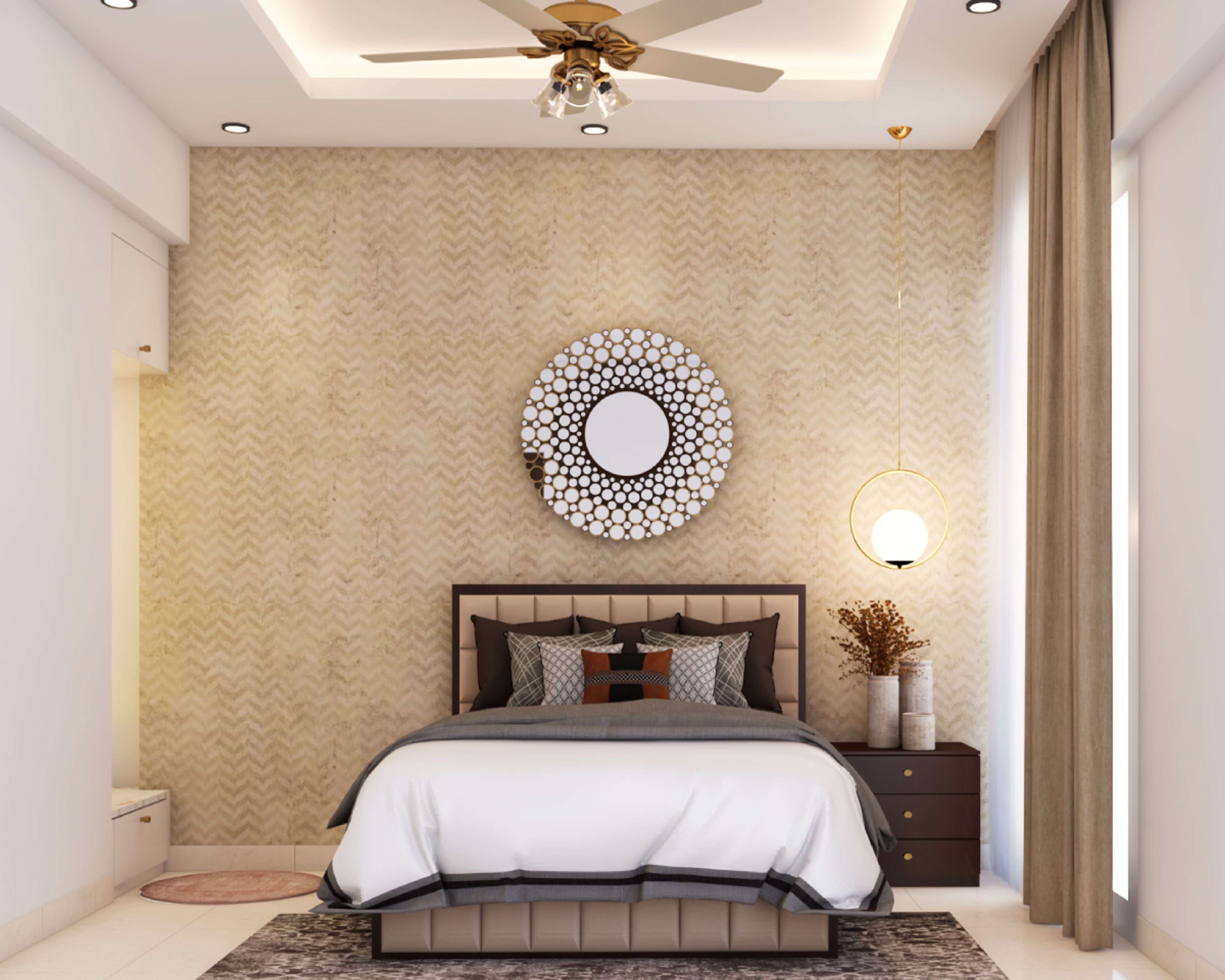 Neutral-Toned Modern Guest Room Design