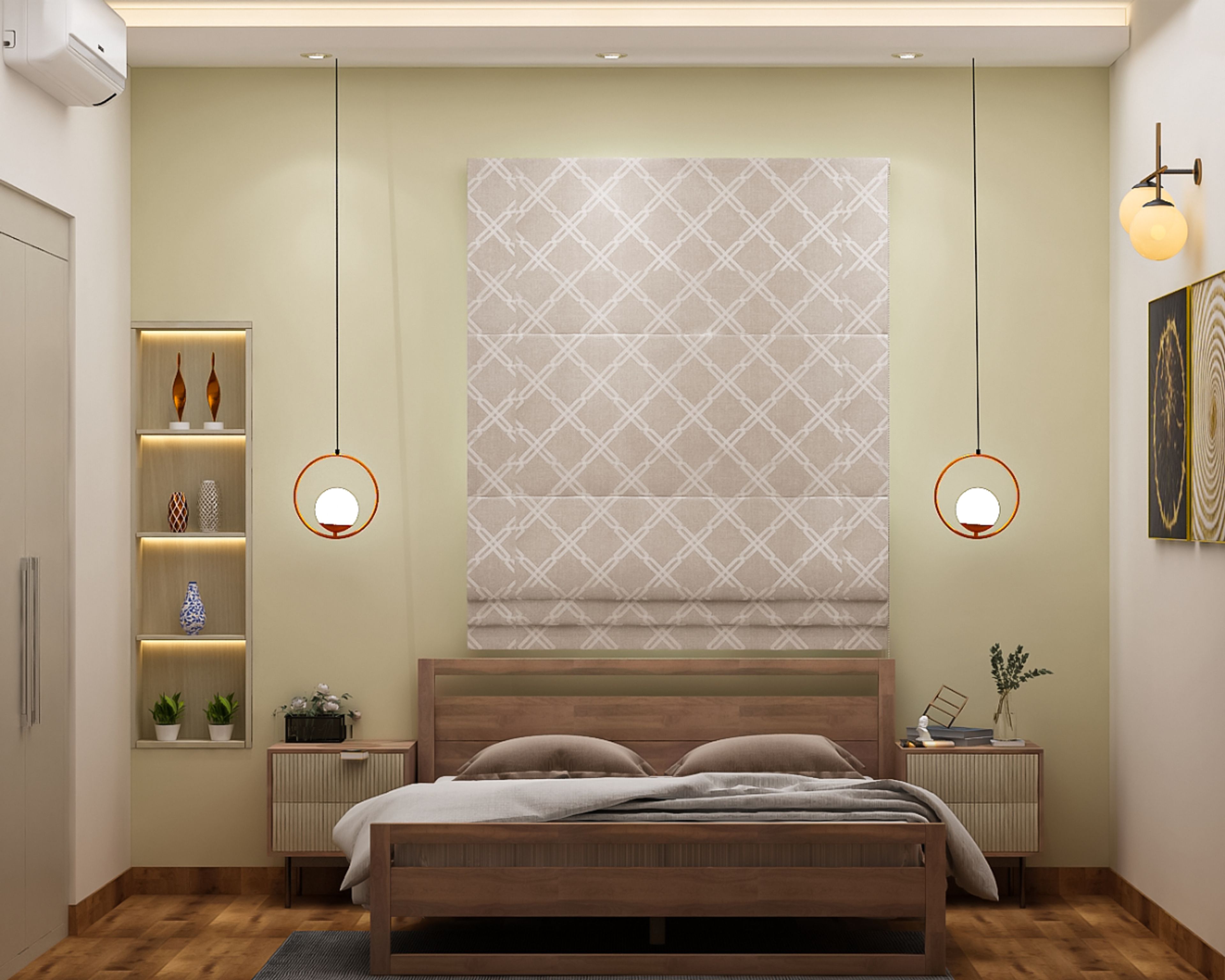 Modern Guest Room Design With A Swing Wardrobe