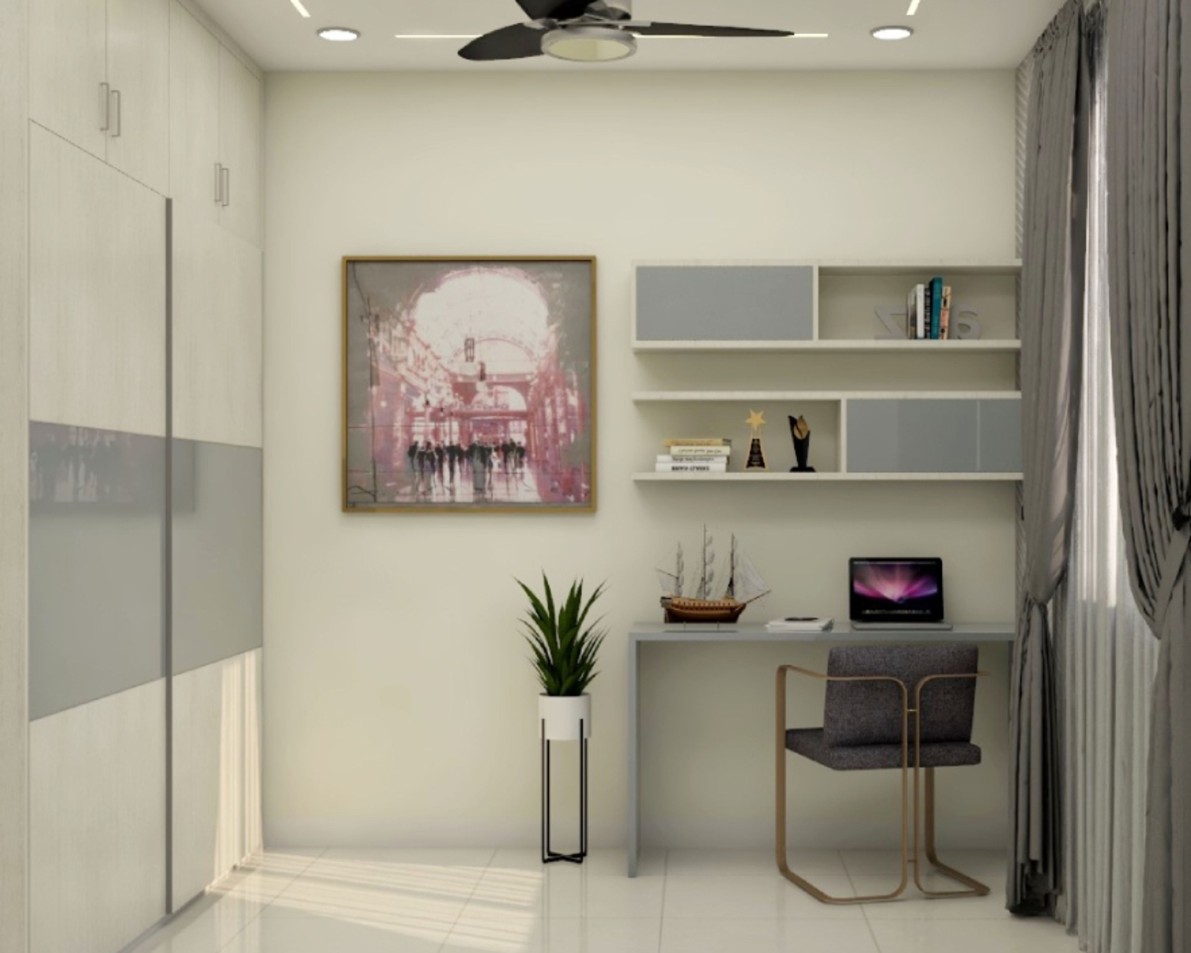 Modern Study Room Design With Light Coloured Hues