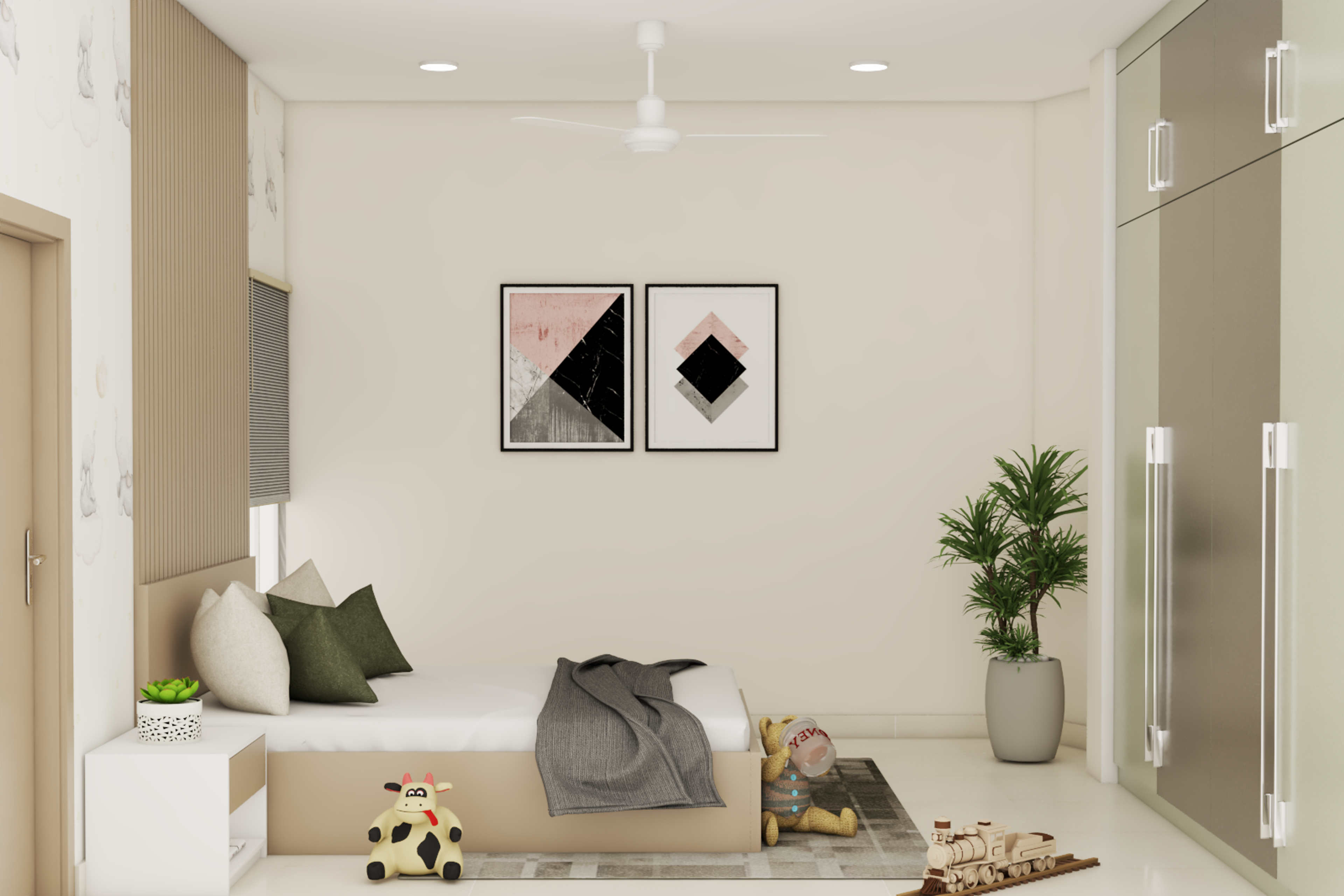 Modern Kid's Room Design With Subtle Colour Palette