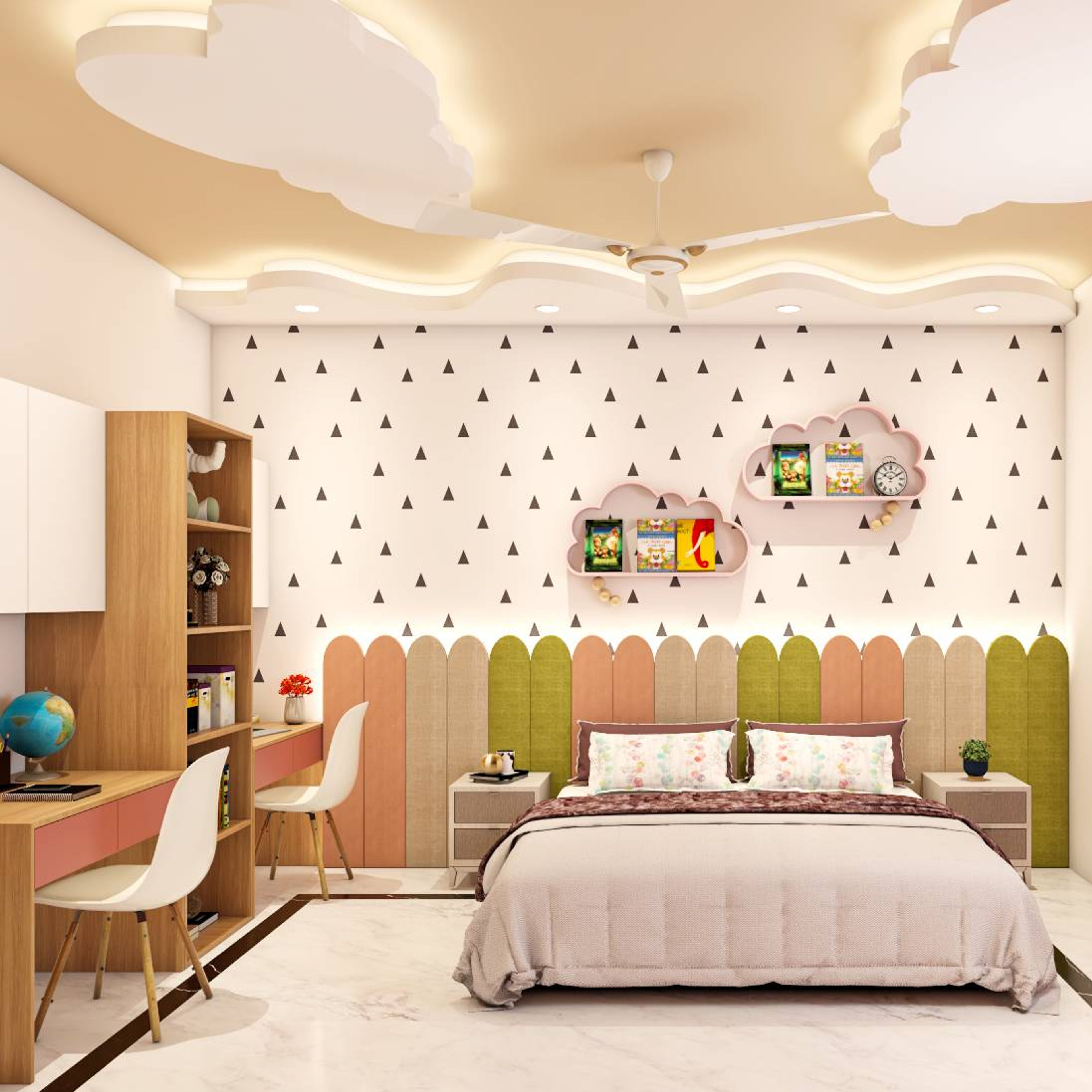Modern Kid's Room Design With Colourful And Elegant fitting
