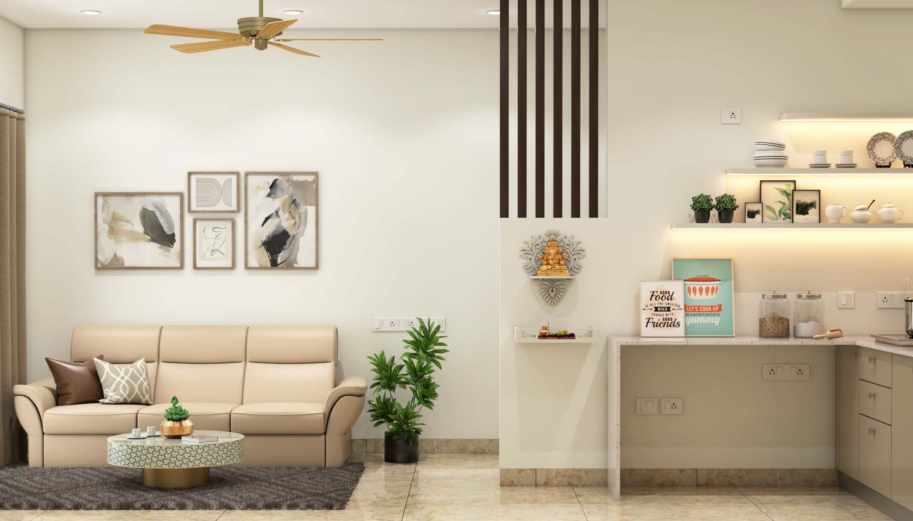 Modern Living Room Design With Leather Seating