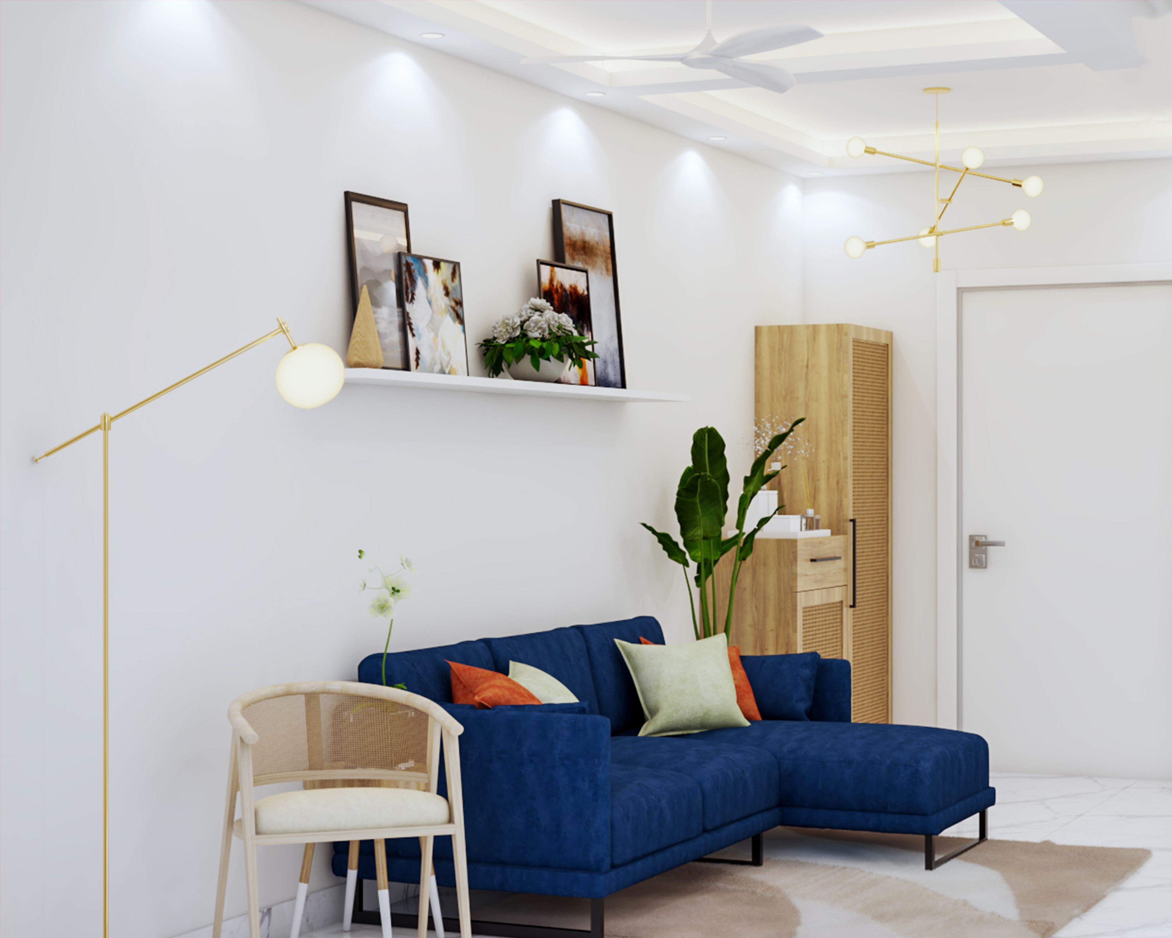 Living Room Design With A 3-Seater Sofa - Livspace