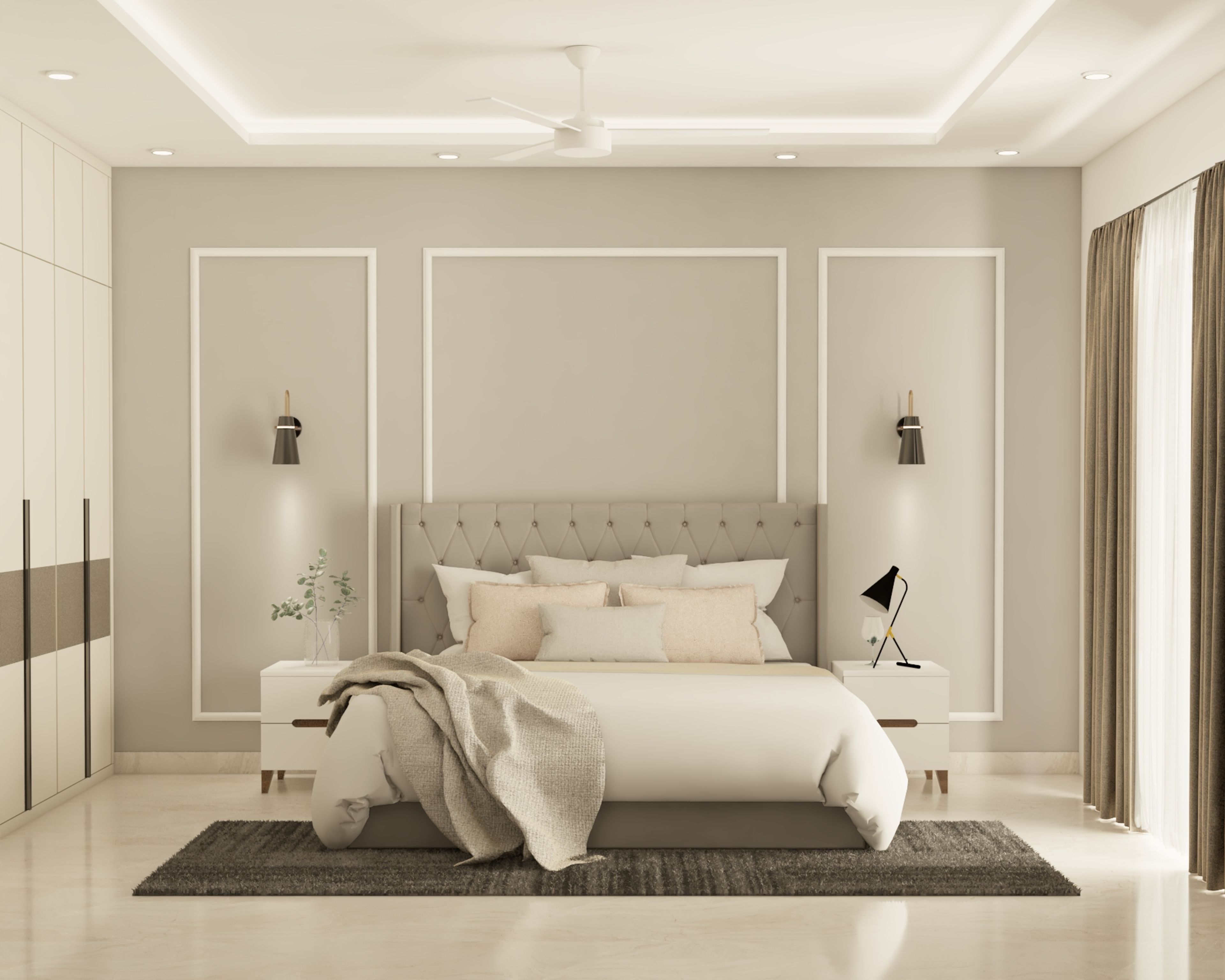 Modern Guest Bedroom Design In Grey