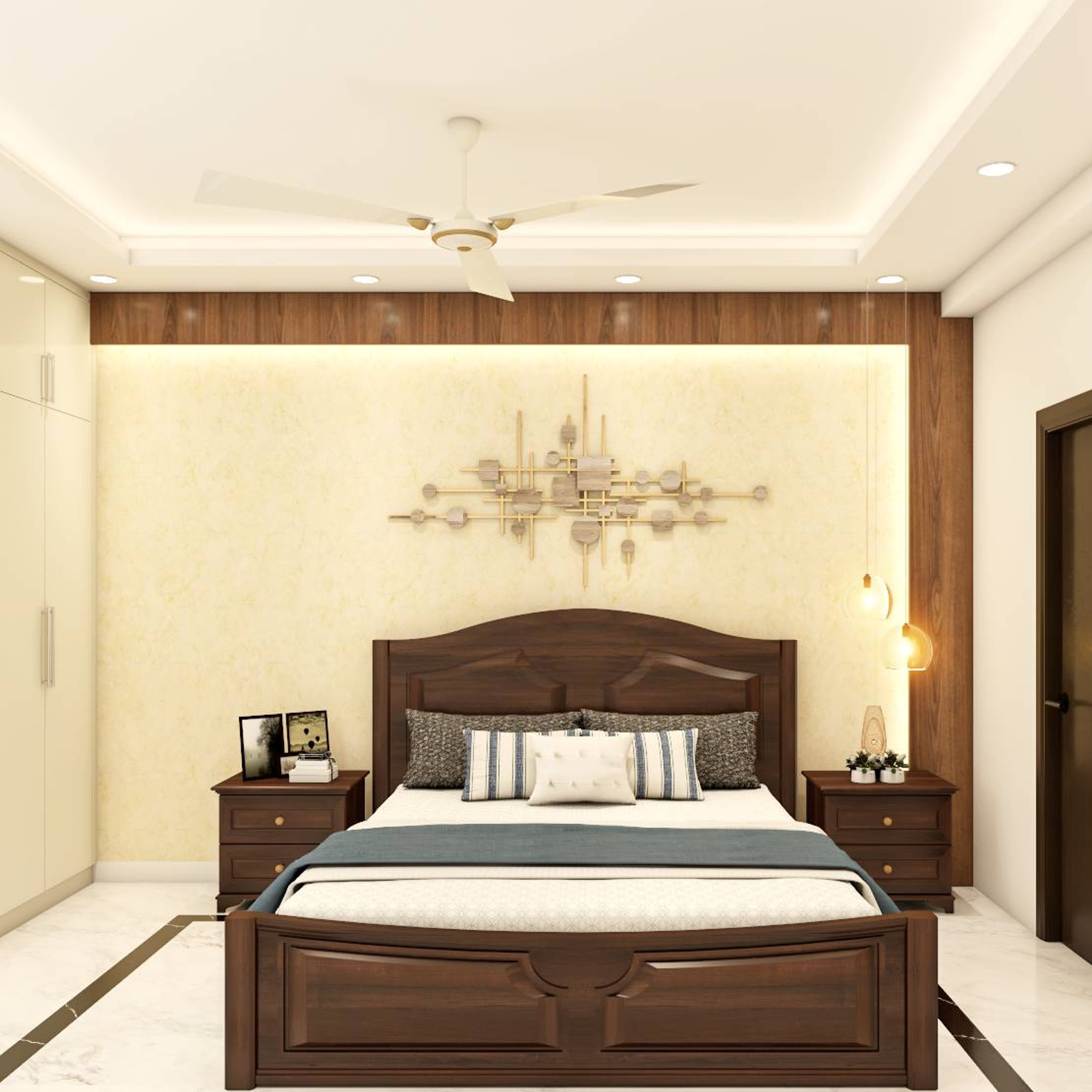 Dual-Toned Guest Bedroom Design with Modern Style