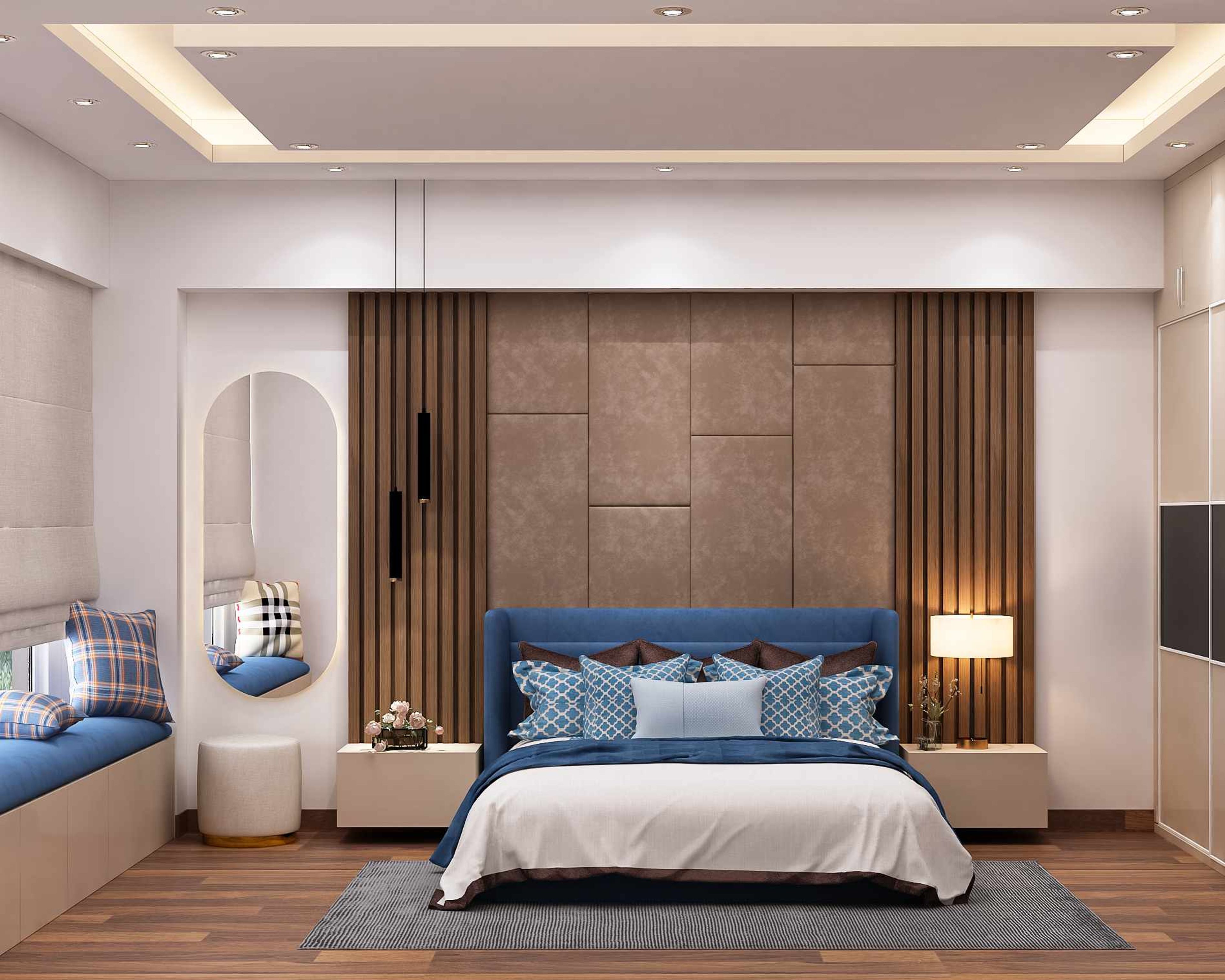 Modern False Ceiling Design With A Gypsum Board - Livspace