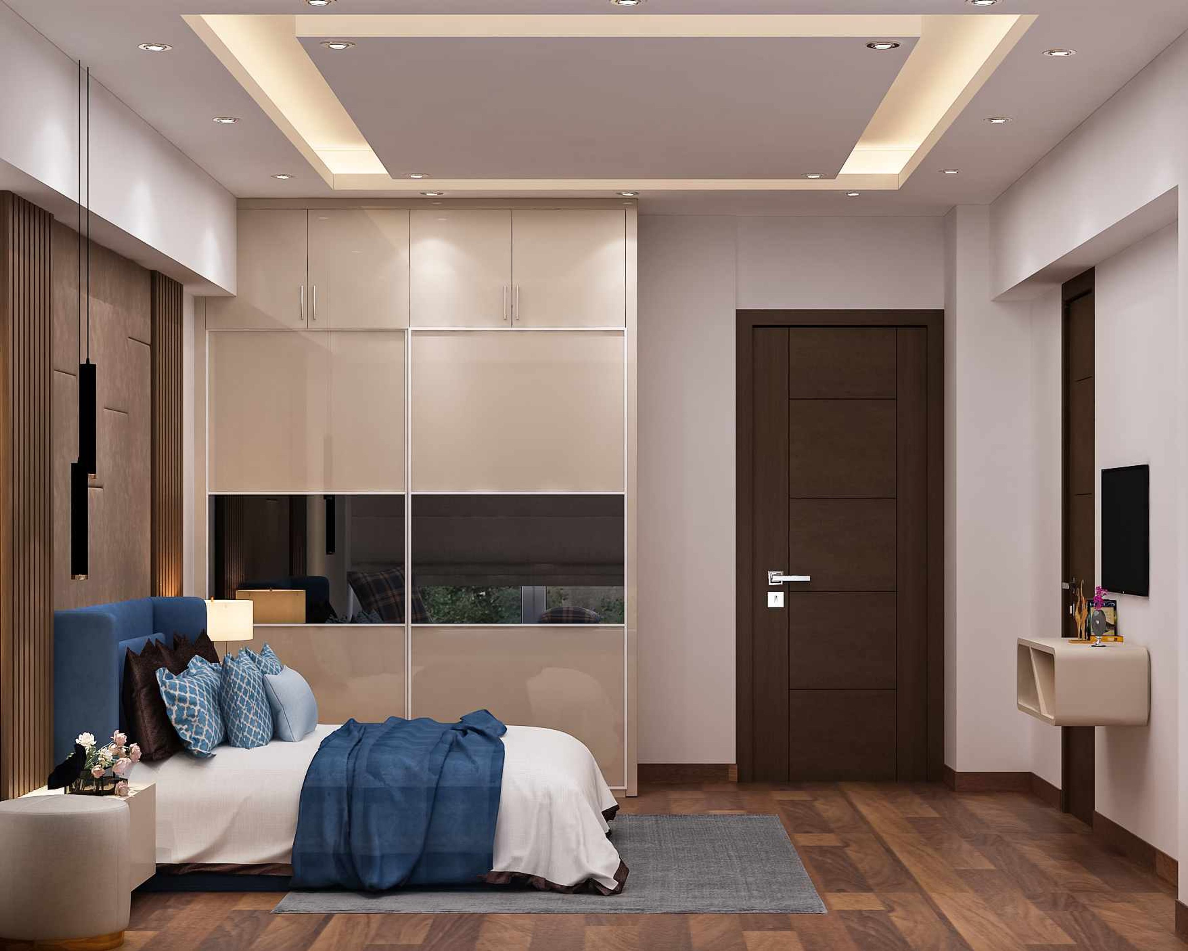 Modern False Ceiling Design With A Gypsum Board - Livspace