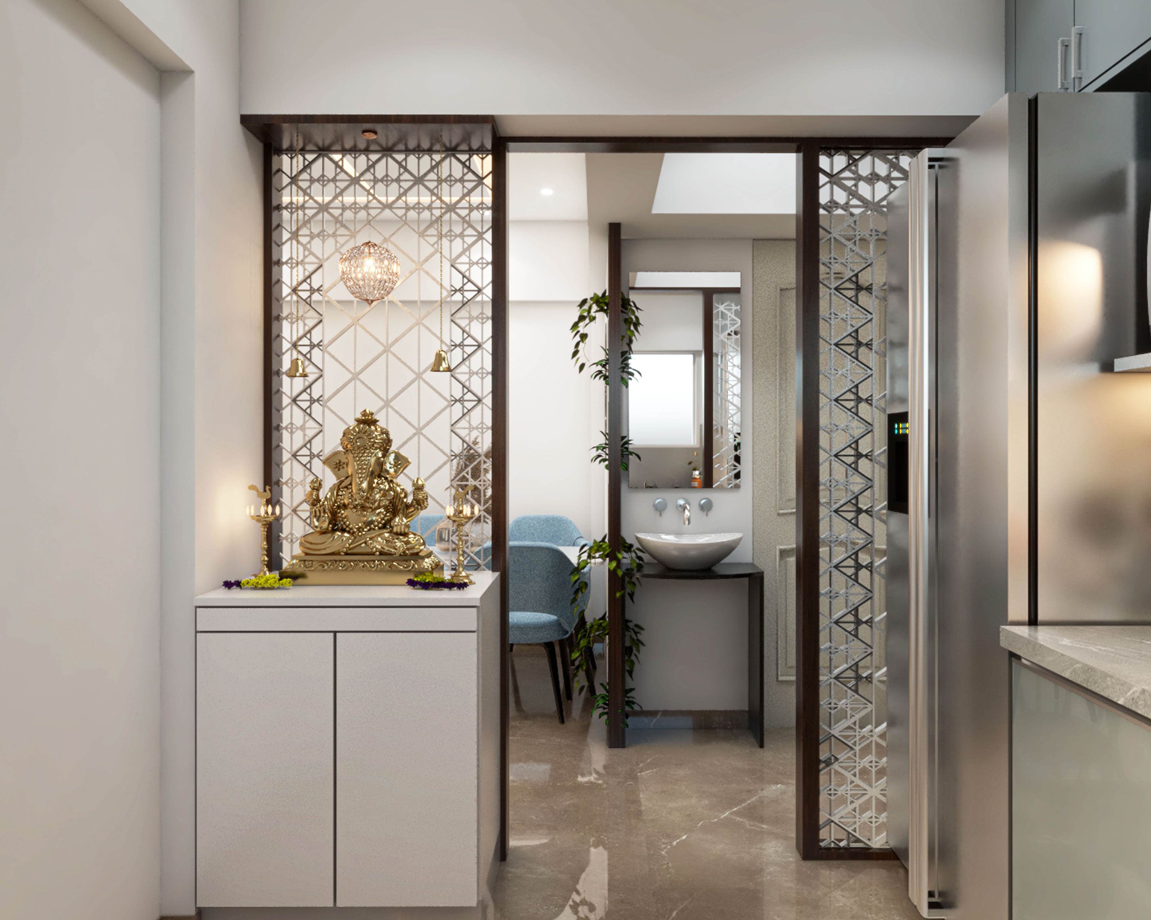 Contemporary Mandir Design - Livspace